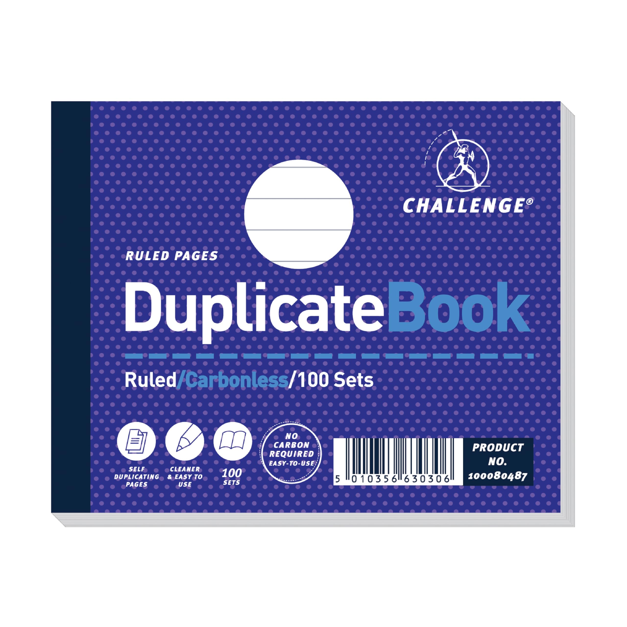 CHALLENGE Duplicate Account Book - Carbonless | 100 Sets/Pages | 5 Pack | 105x130mm 6
