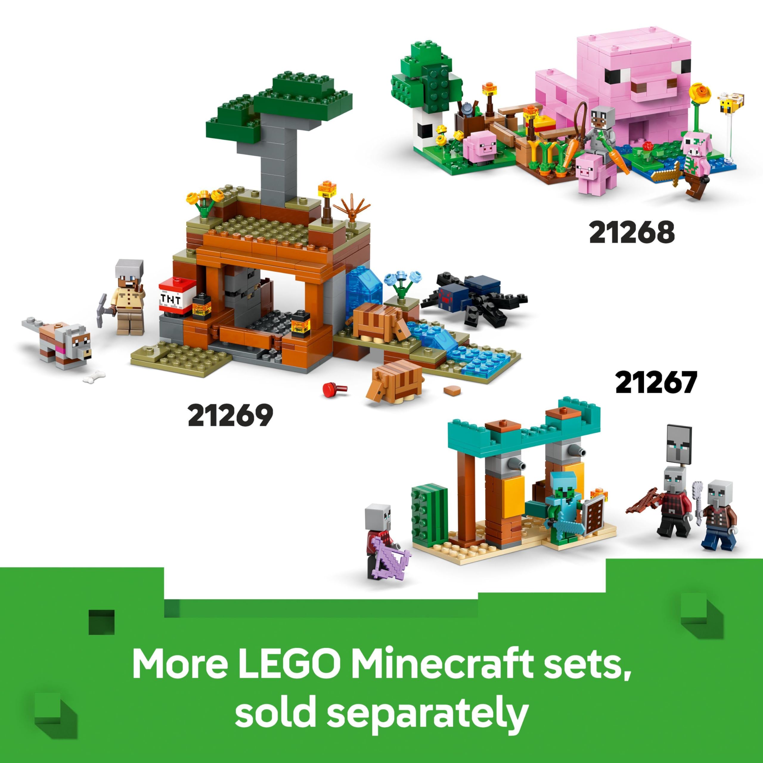LEGO Minecraft The Mooshroom House Building Set 21270 | Includes Steve Figure & Mobs | Ages 8+ 8