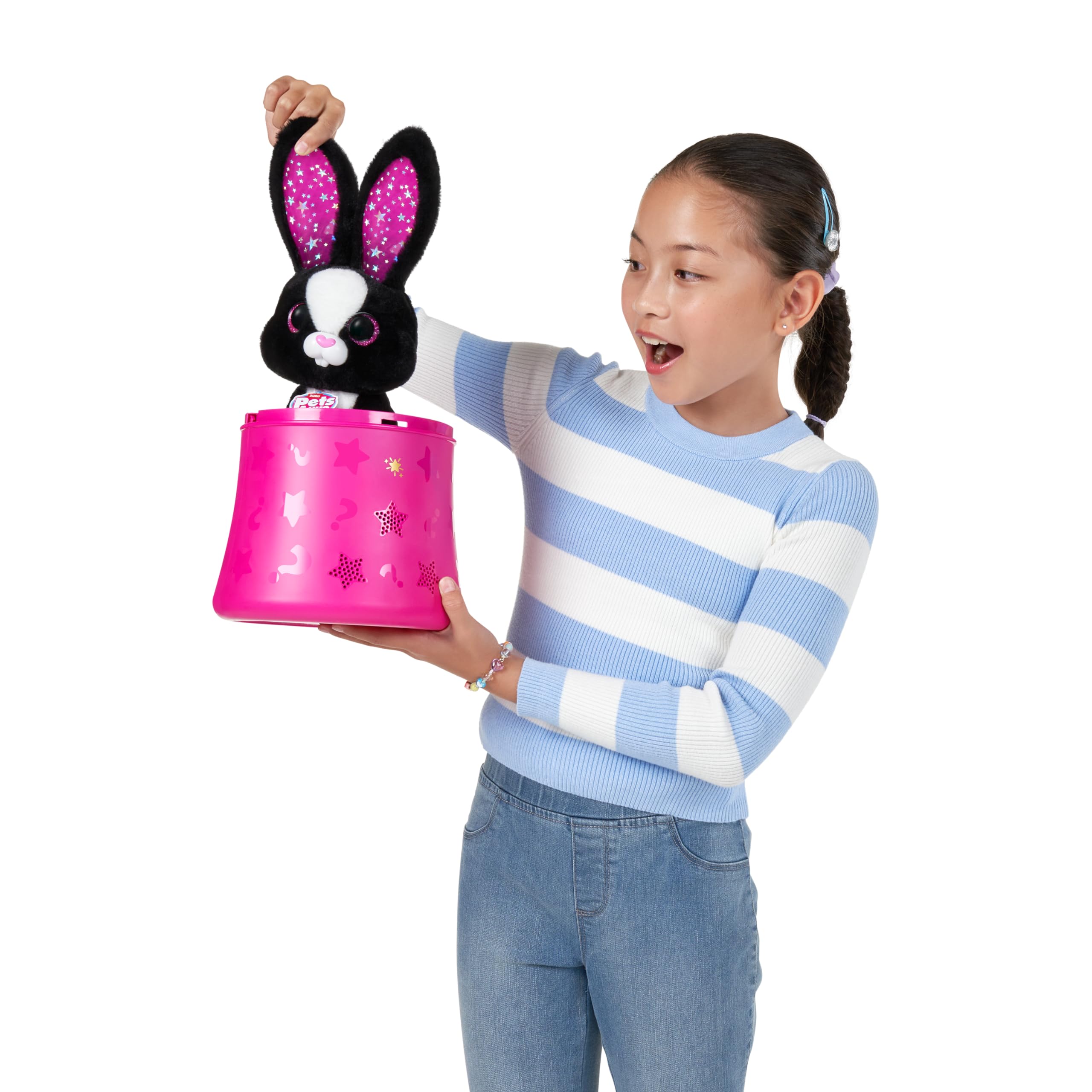 Pets Alive Magic Bunnies White Bunny (Pearl) by ZURU - Electronic Plush with Lights, Sounds & Mini Bunnies 6