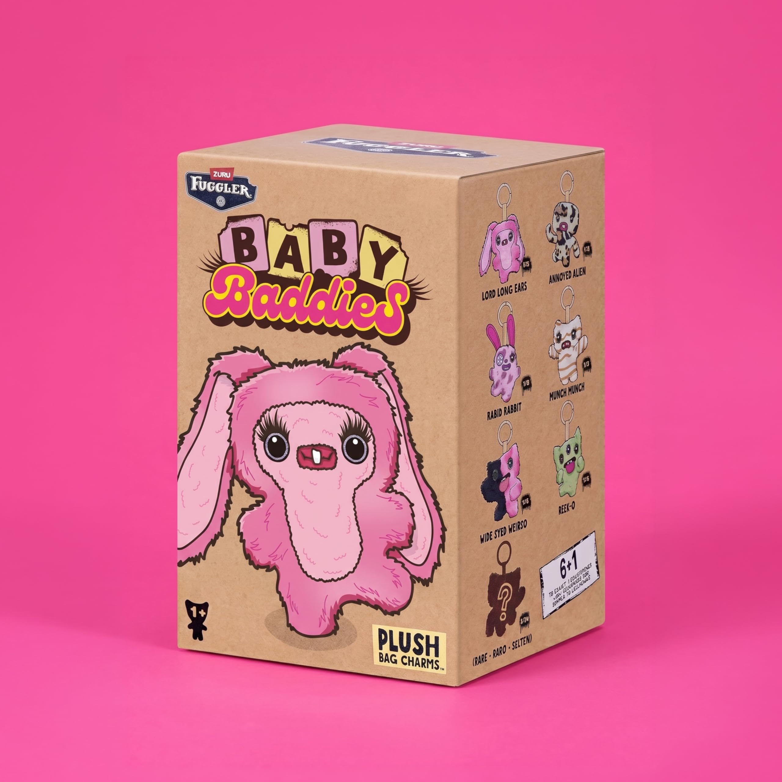 Fuggler Baby Baddies Soft Dolls - 5 Inch Collectible Plush (6 Pack)