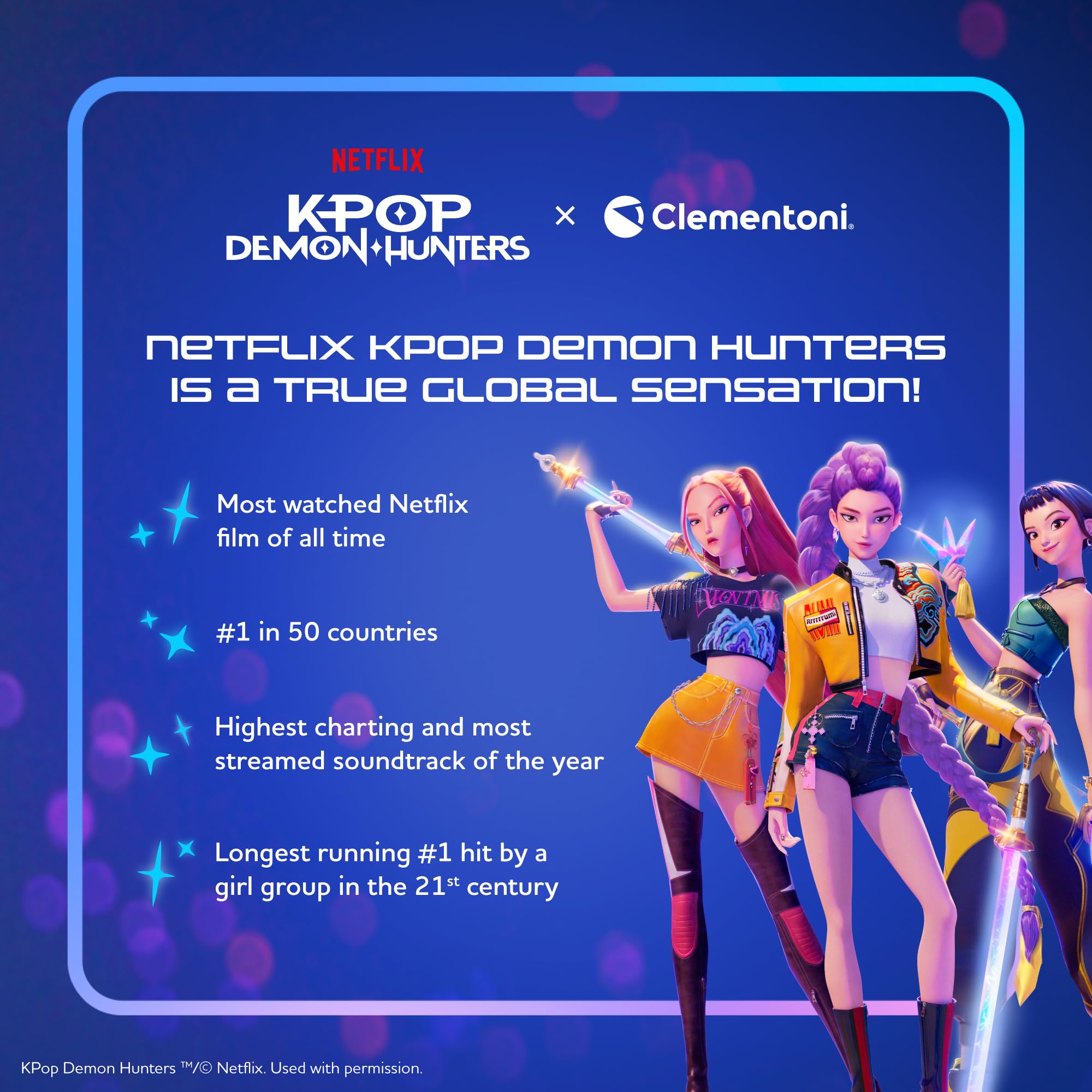 Clementoni KPOP Demon Hunters Super Puzzle - 104 Pieces | 48.5 x 33.5 cm Finished Size | Ages 6+ 8
