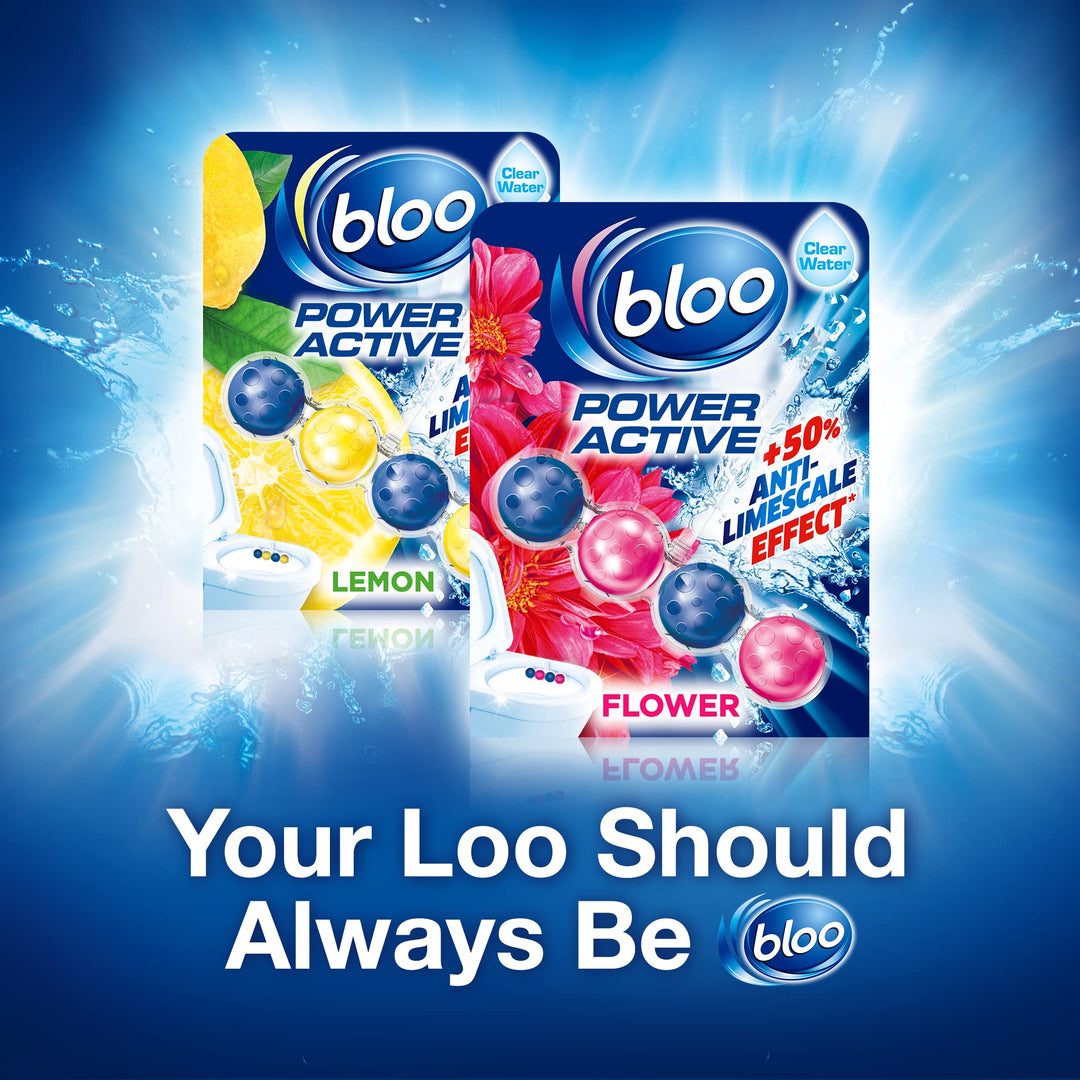 Bloo Power Active Fresh Flowers Toilet Rim Block (50g)
