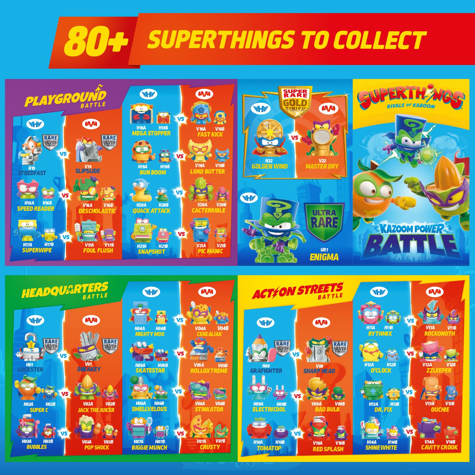 SUPERTHINGS RIVALS OF KABOOM Kazoom Power Battle - 10 Pack Action Figures | Unisex Children 6