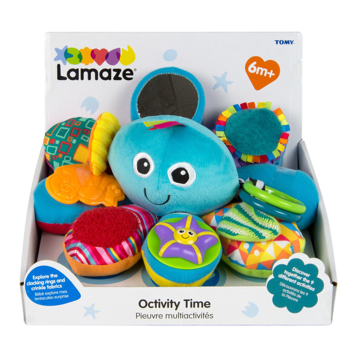 LAMAZE Octivity Time Baby Sensory Toy, Soft Baby Toy for Sensory Play and Discovery, Octopus Toddler Toy Suitable from 6 Months, 1+ Year Old Boys and Girls