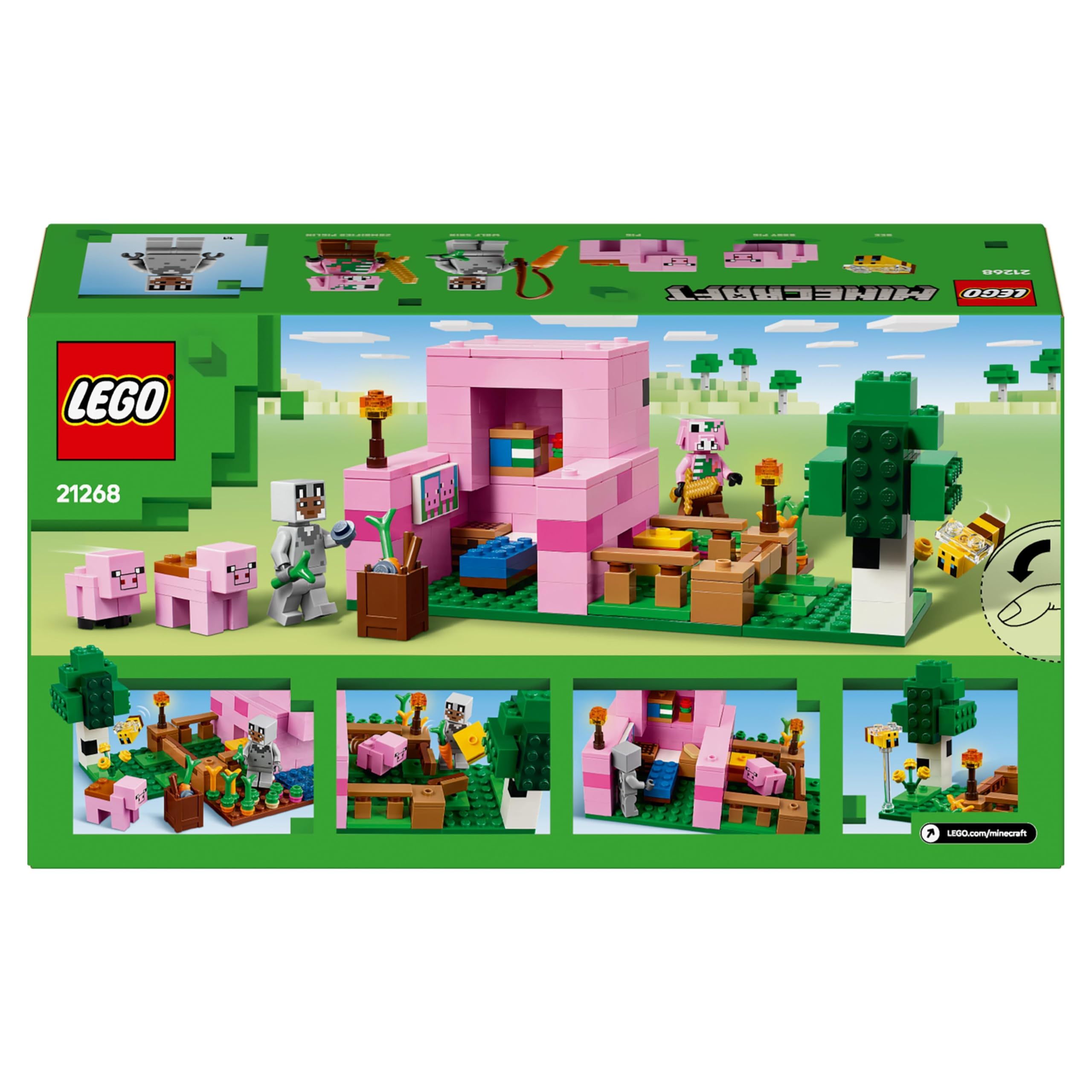 LEGO Minecraft The Baby Pig House Building Toy - 238-Piece Playset for Ages 7+ 9