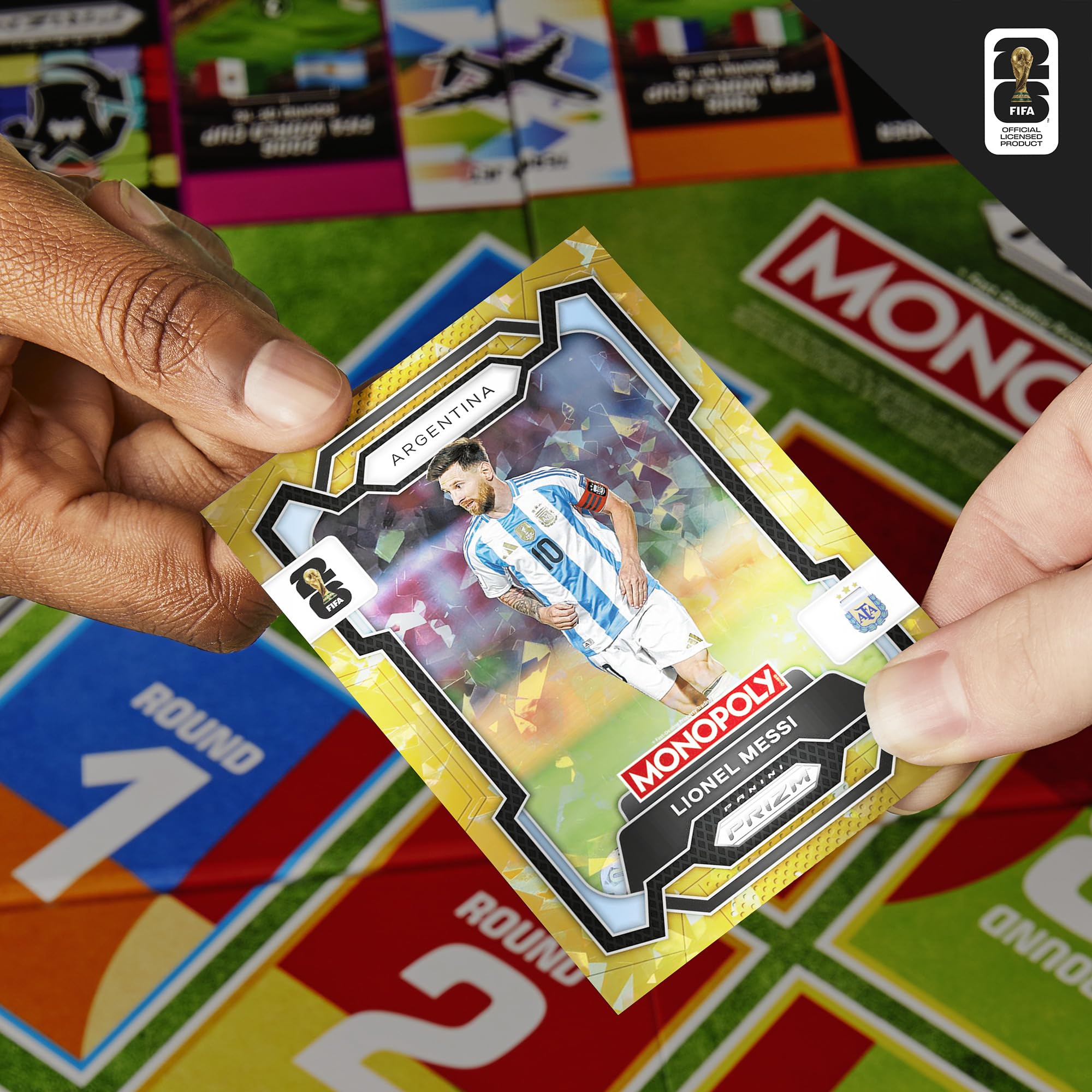 Monopoly Panini Prizm: FIFA World Cup 2026 Board Game | Includes 16 Trading Cards | Ages 8+ 8