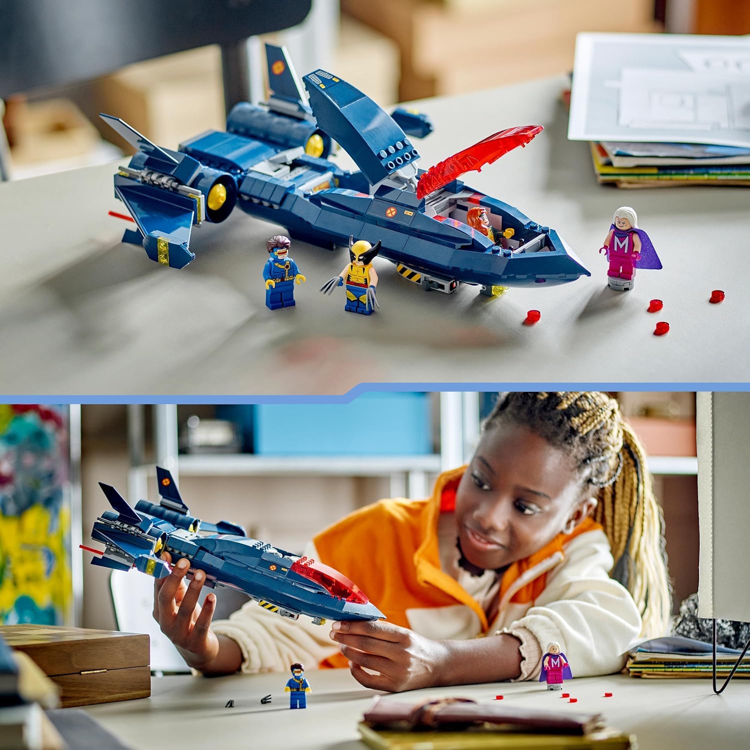 LEGO Marvel X-Men X-Jet Buildable Toy Plane - 359-Piece Set with 4 Minifigures for Kids 8+ 3