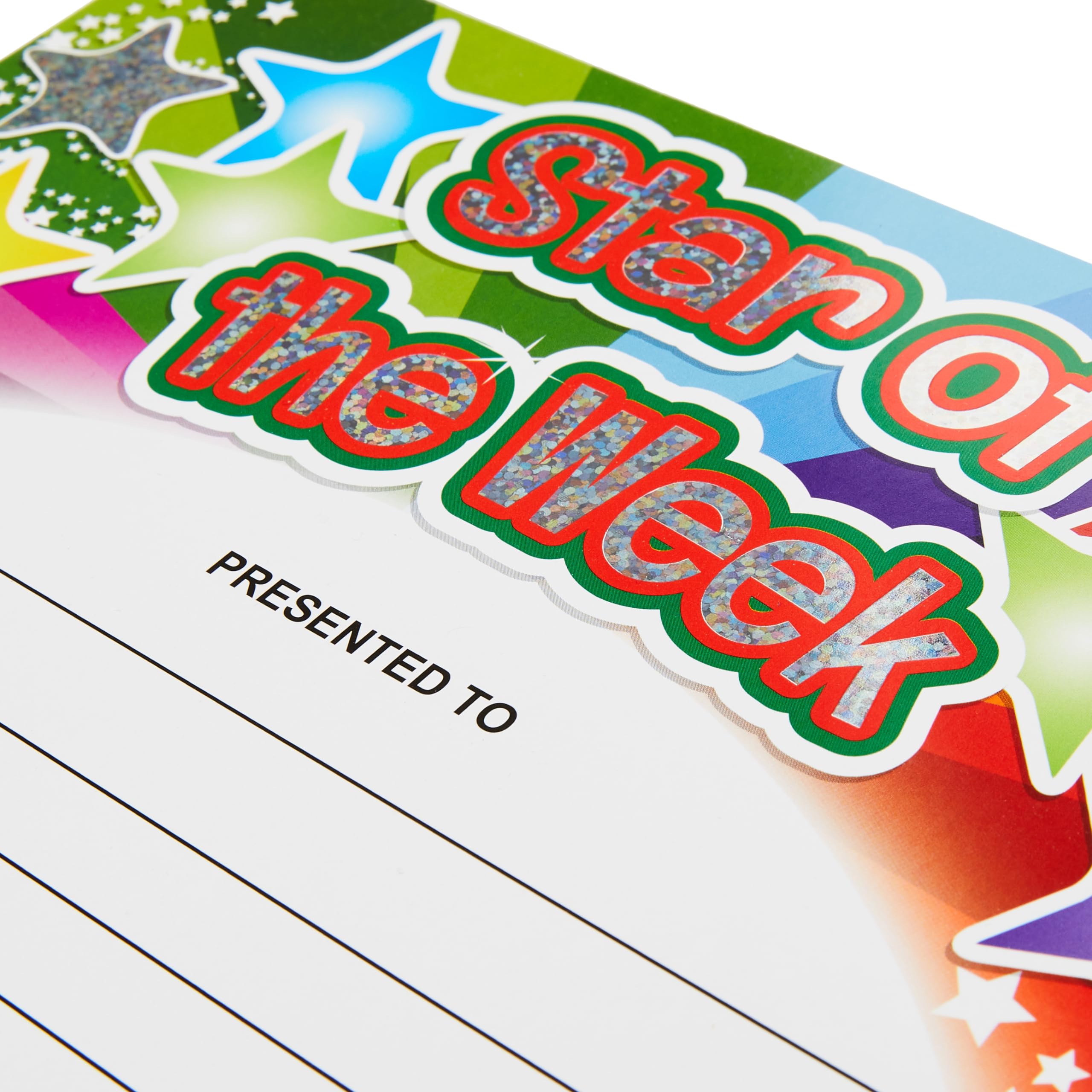SuperStickers Star of The Week Rainbow Sparkling Certificate - 20 Pack | A5 Size 2