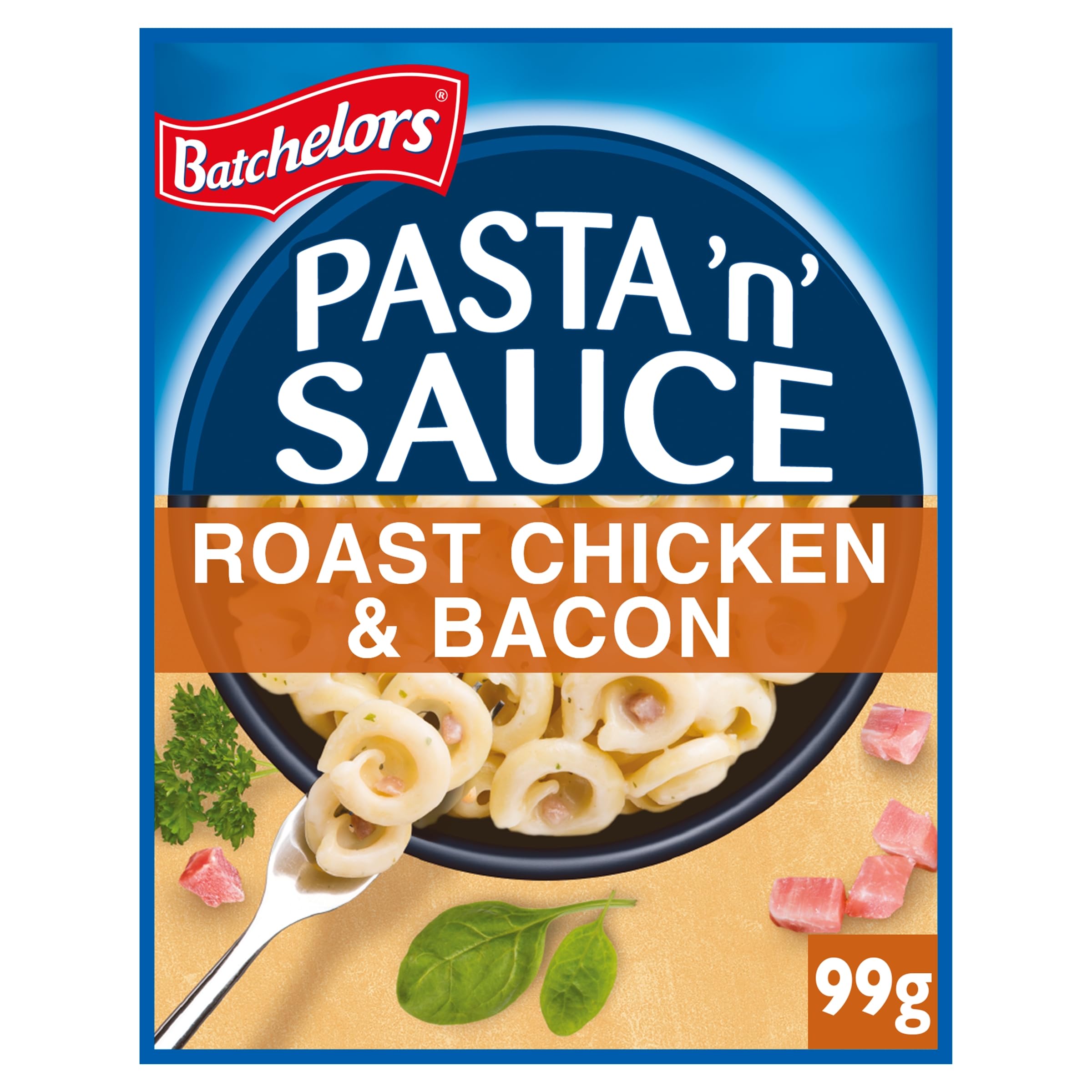 Batchelors Pasta 'n' Sauce Roast Chicken & Bacon Instant Pasta Ready Meal, 99g