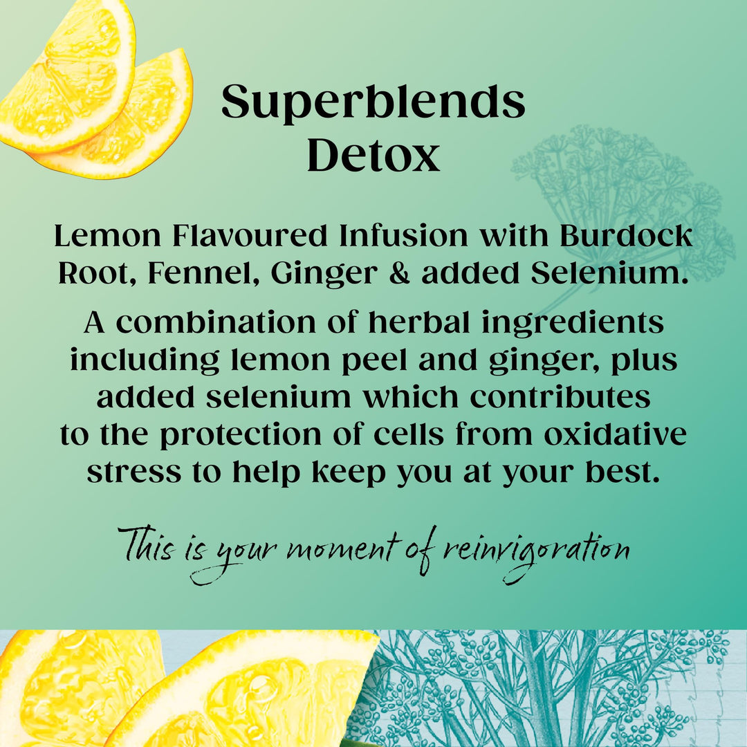 Twinings Detox Lemon Ginger & Burdock Root Herbal Tea Infusion