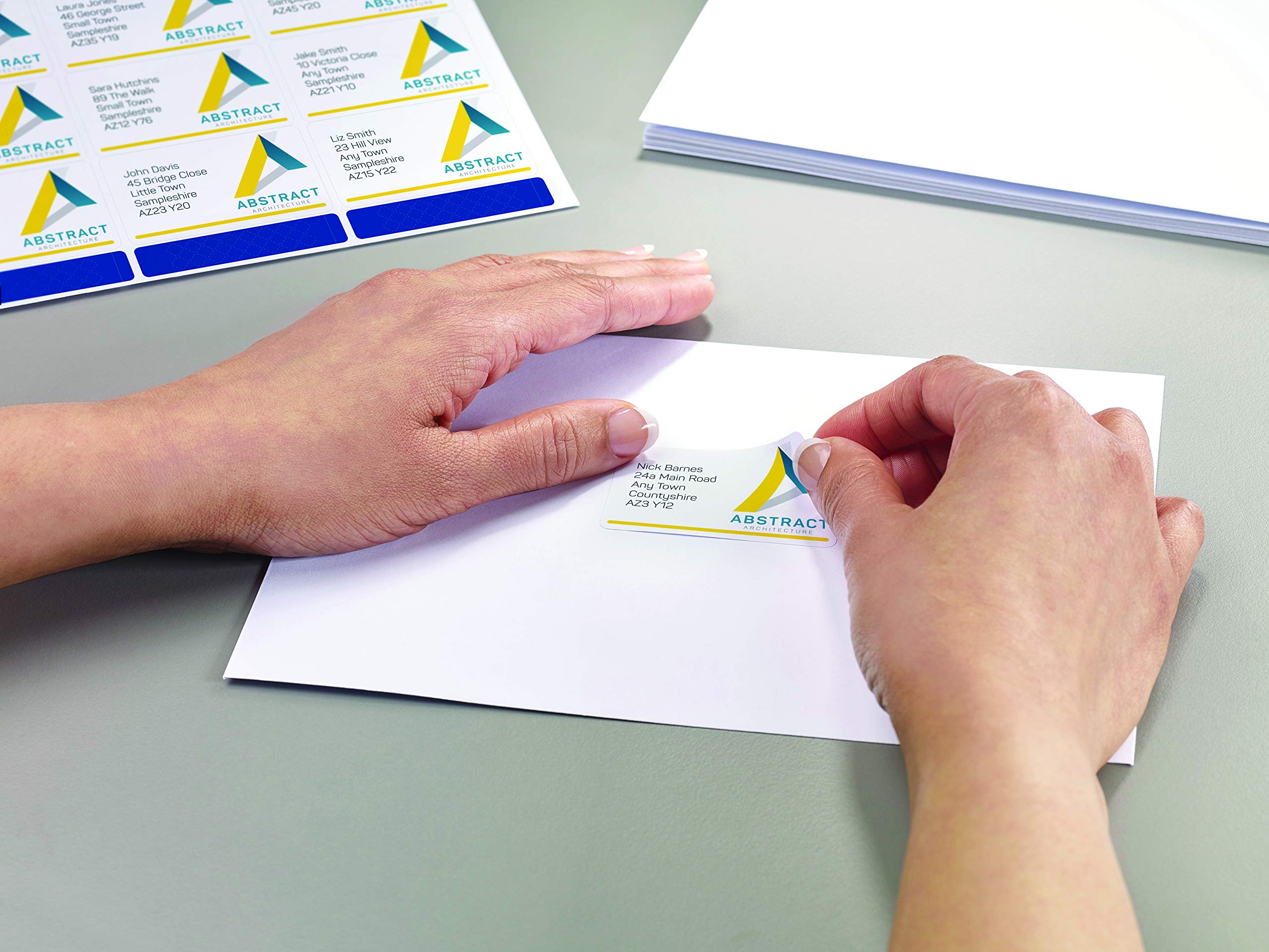 AVERY Self Adhesive Address Mailing Labels for Laser Printers, 24 Labels/Sheet, 2400 Labels Total, White (L7159) 3