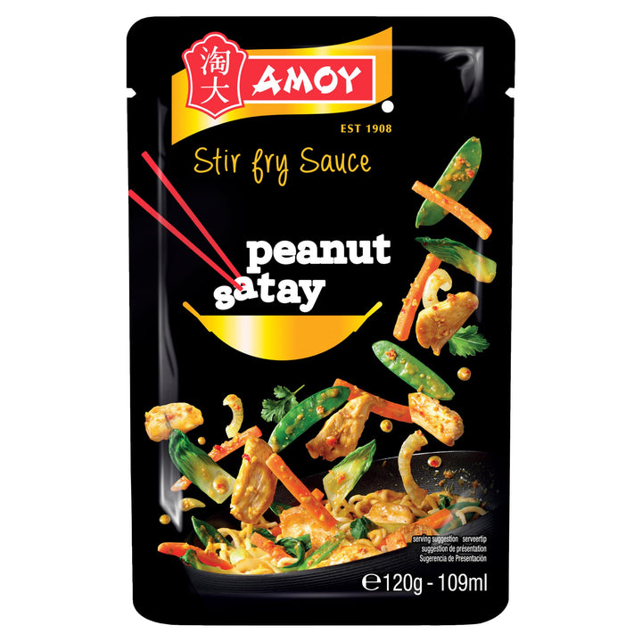 Amoy Peanut Satay Stir Fry Sauce 12x120g