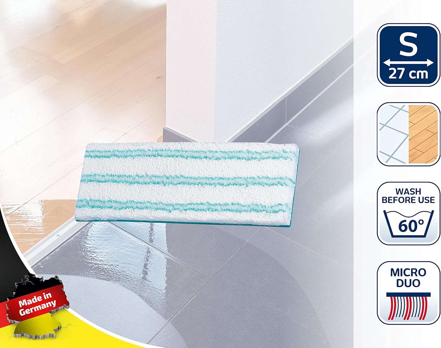 Leifheit - Wischpad Picobello S Micro Duo Ersatz-Moppkopf 4