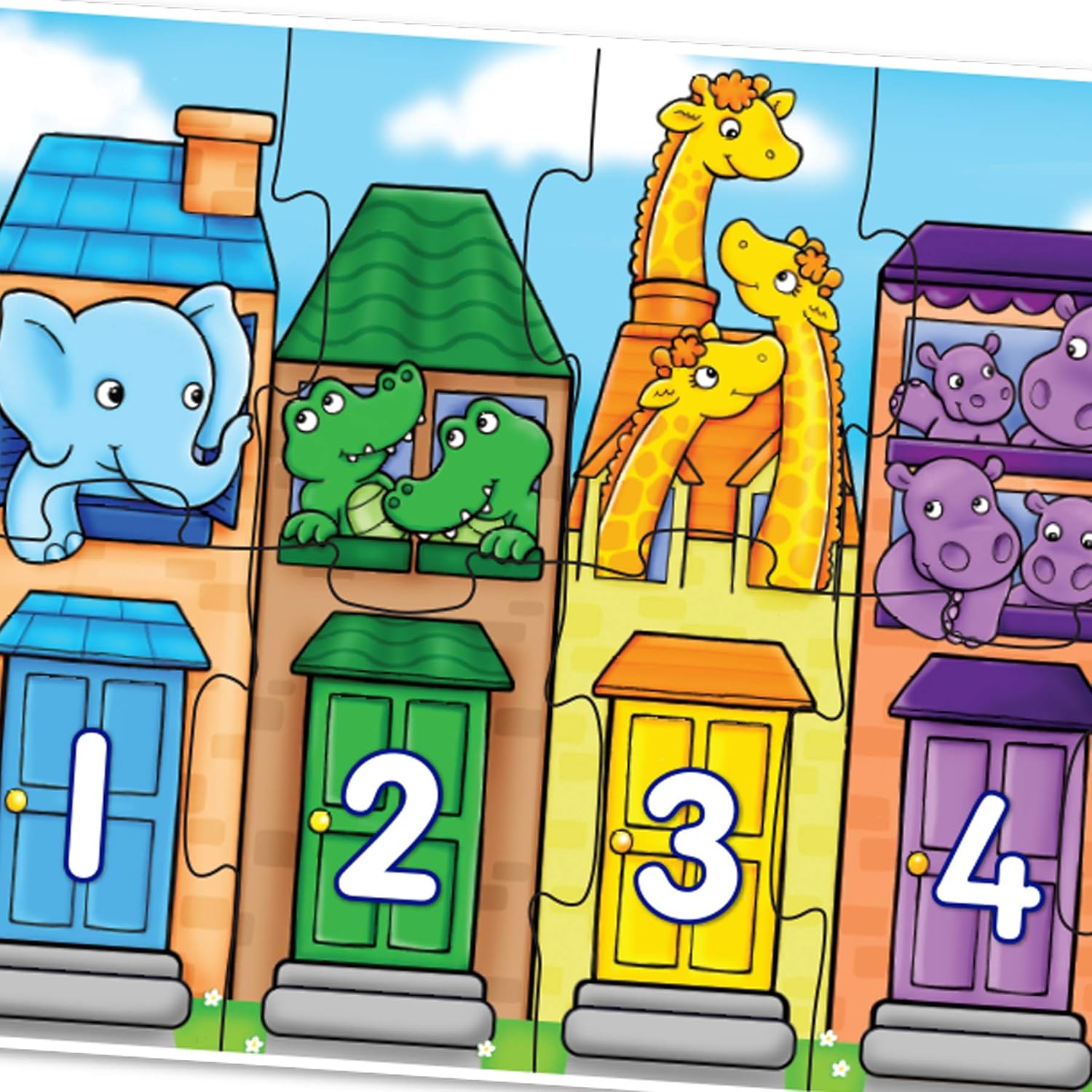 Orchard Toys Number Street Jigsaw Puzzle - 20 Piece Educational Puzzle for Toddlers 5