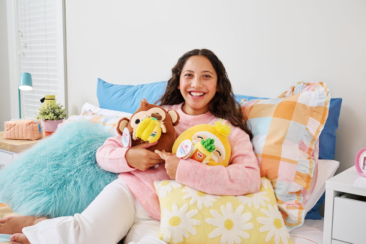 Snackles Series 2 Monkey - Dole Banana Plush Toy, 8-inch Super Soft Squishy Stuffed Animal