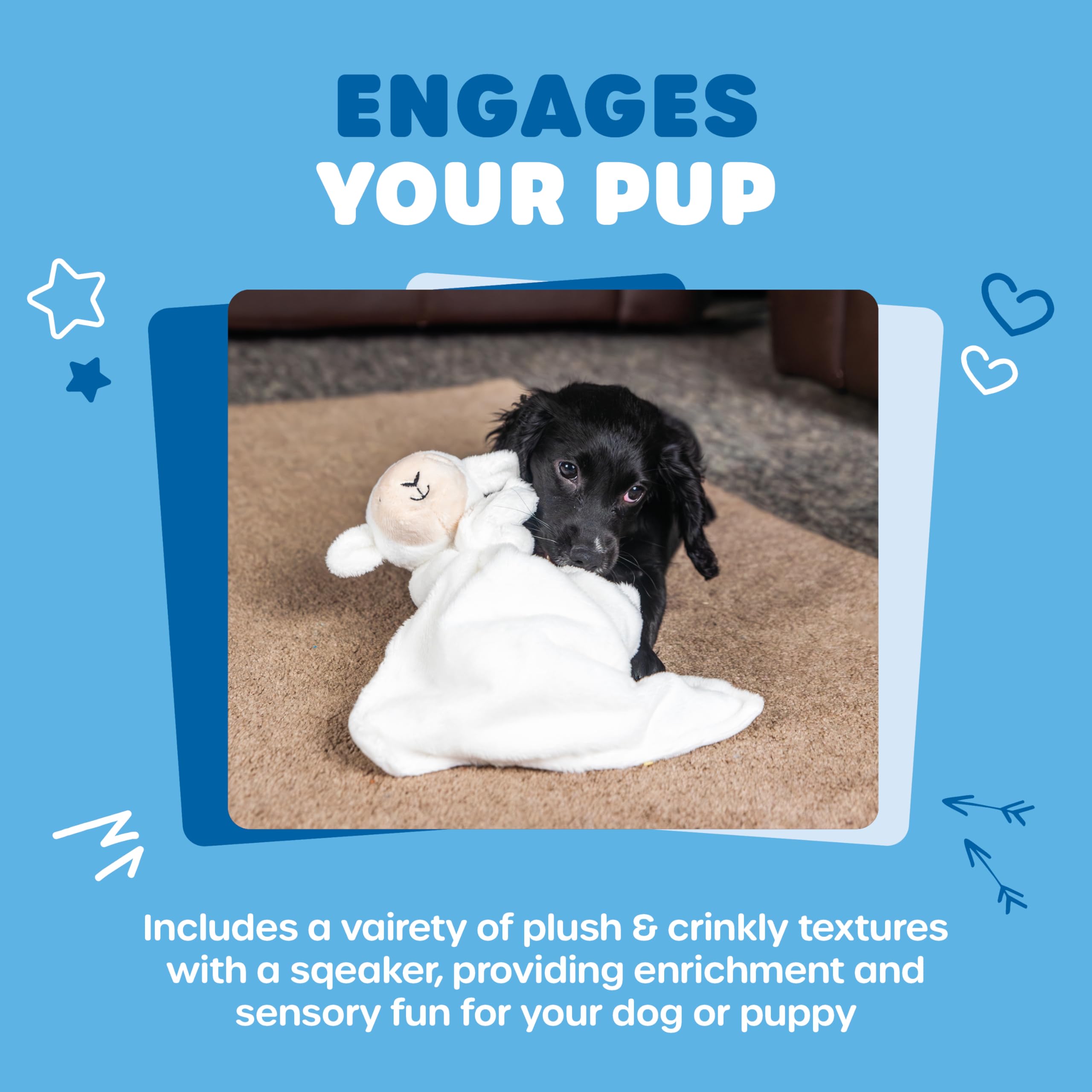 Webbox Layla the Cuddle Lamb Soft Plush Toy for Puppy Anxiety Relief | 110g 4