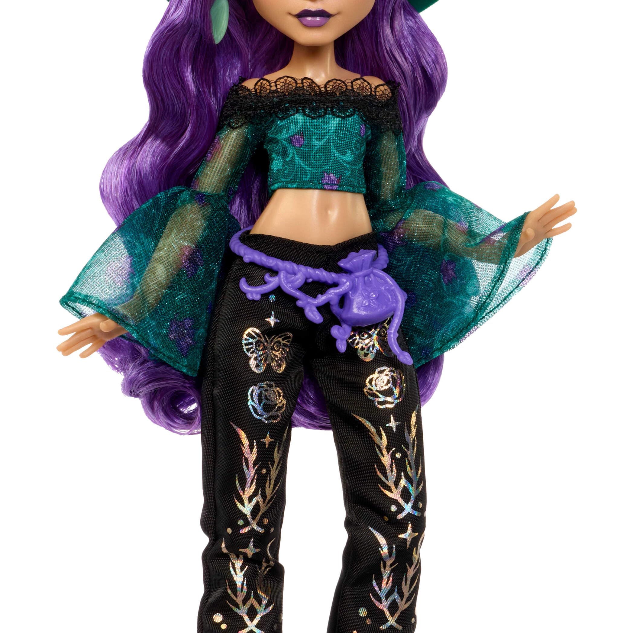 Monster High Moonspell Magic Willow Thorne Doll - Nature Witch, Includes Hearing Aid & Cauldron Surprise 5