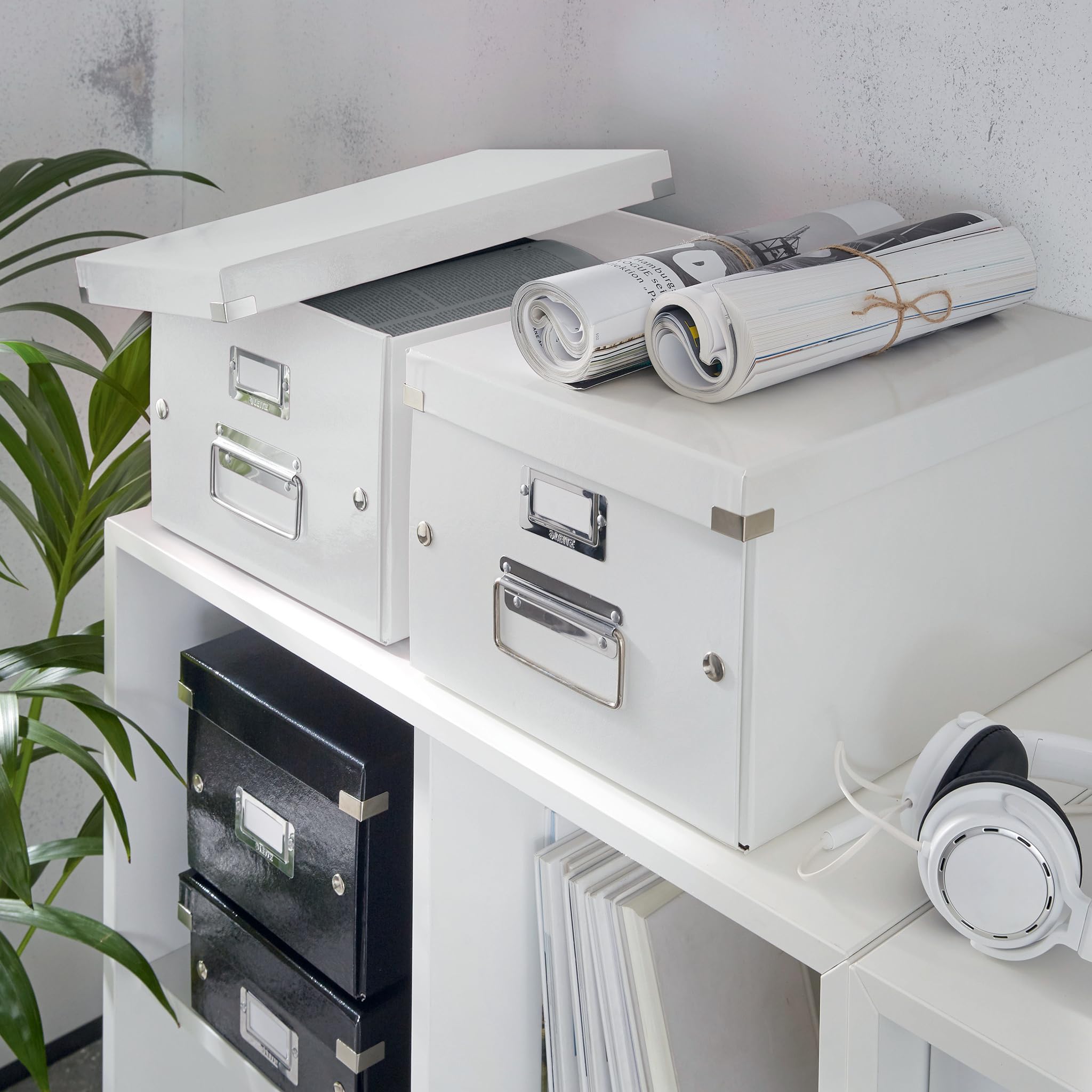 Leitz A4 Storage Box, Click & Store Range, 60440001, White, Medium 7