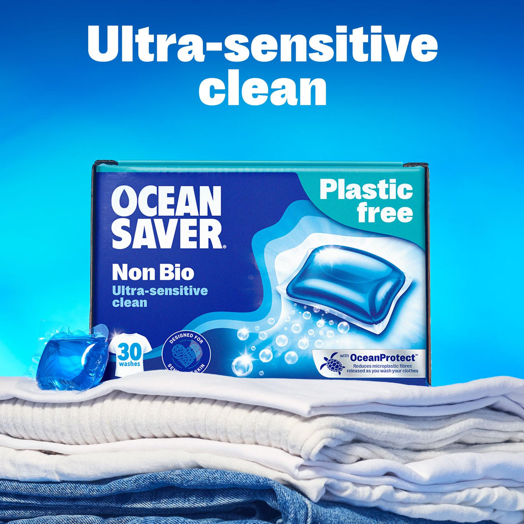 OceanSaver - Eco Non-Bio Laundry Detergent Washing Capsules 30 Washes