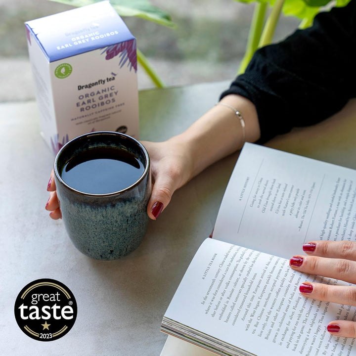 Dragonfly Earl Grey Rooibos Tea | Organic Caffeine-Free Tea | Pack of 160 Bags (4 x 40)