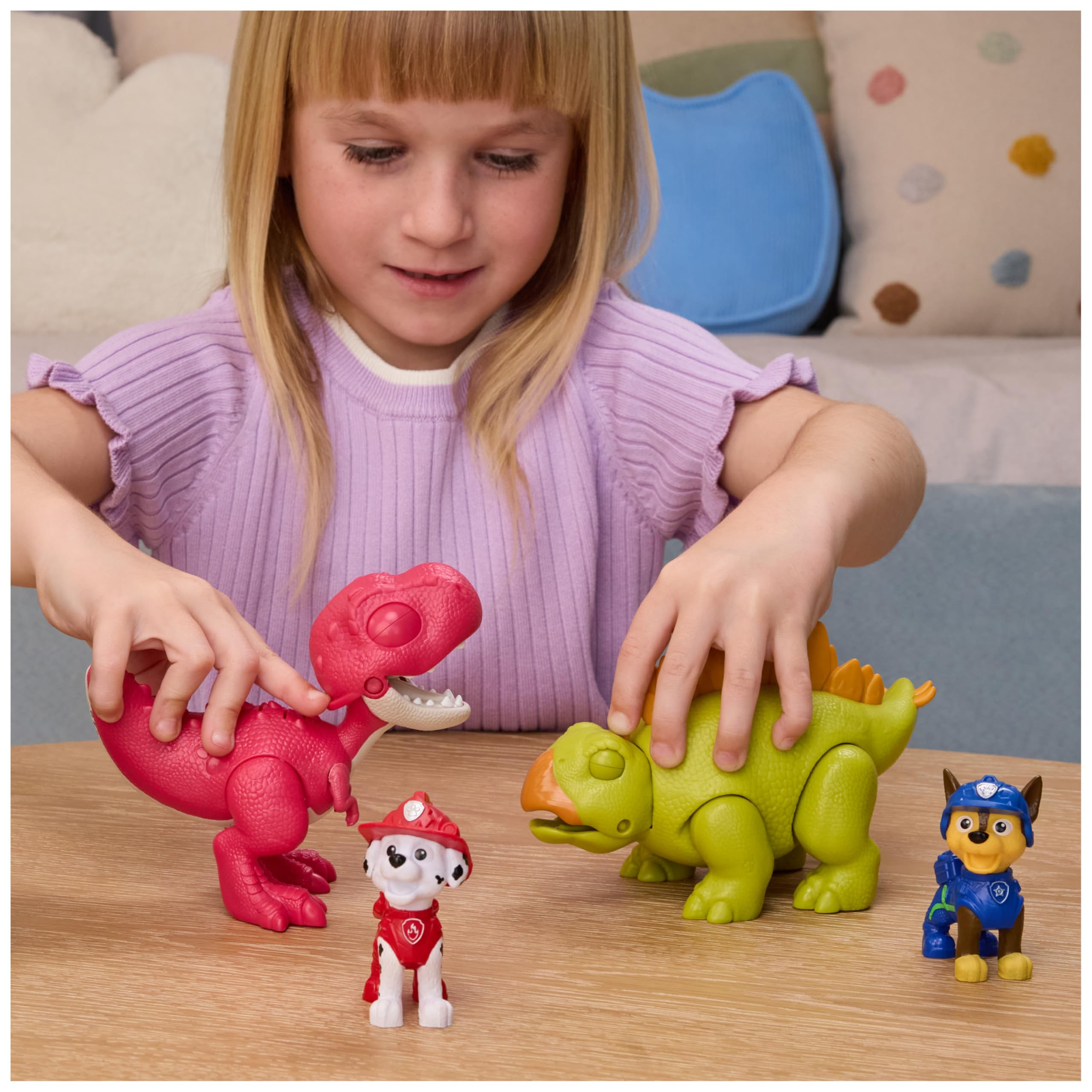 Paw Patrol Marshall Roaring Pup Pals Dino Movie Action Figure - Ages 3+ 8