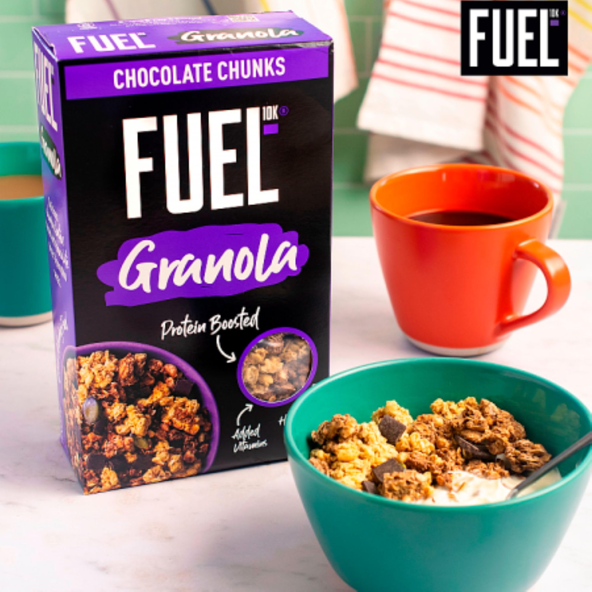 FUEL10K Chocolate Chunks Granola - High Fibre, Protein Boost | 650g 4