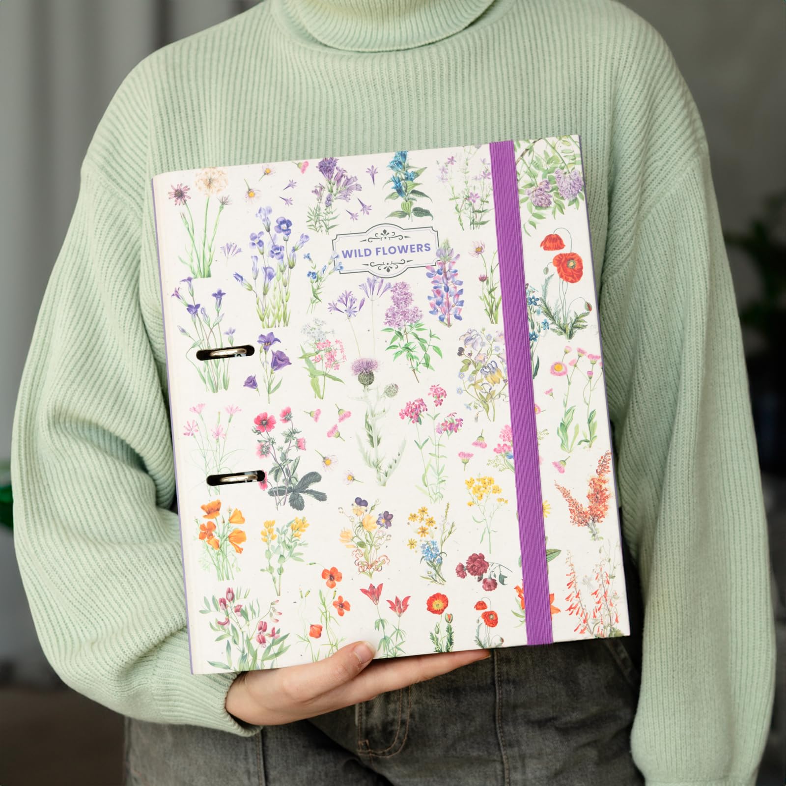 Grupo Erik Wild Flowers A4 2 Ring Binder | 35mm Spine | Cardboard Cover 6