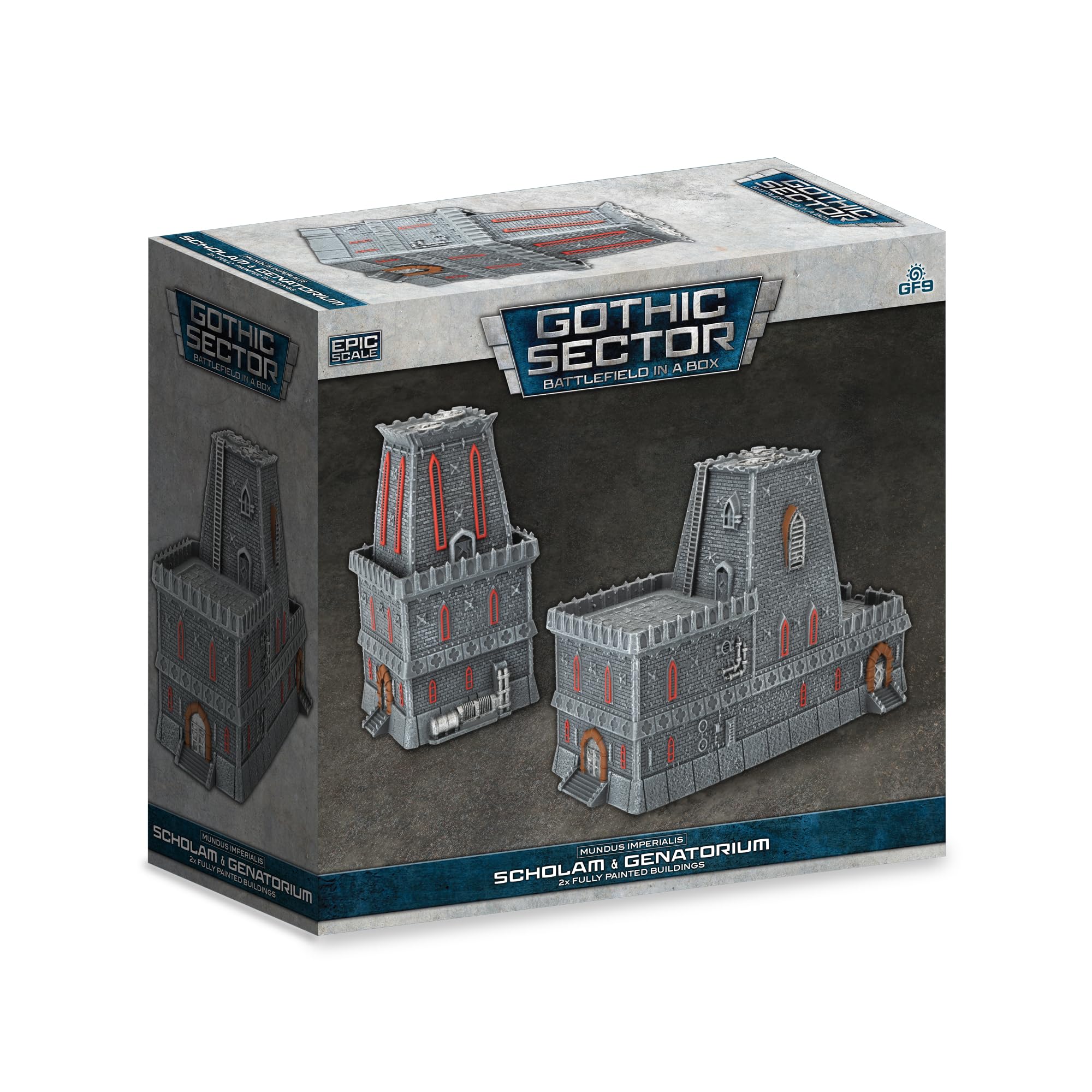 Gale Force Nine Mundus Imperialis Scholam & Genatorium Pre-Painted Terrain