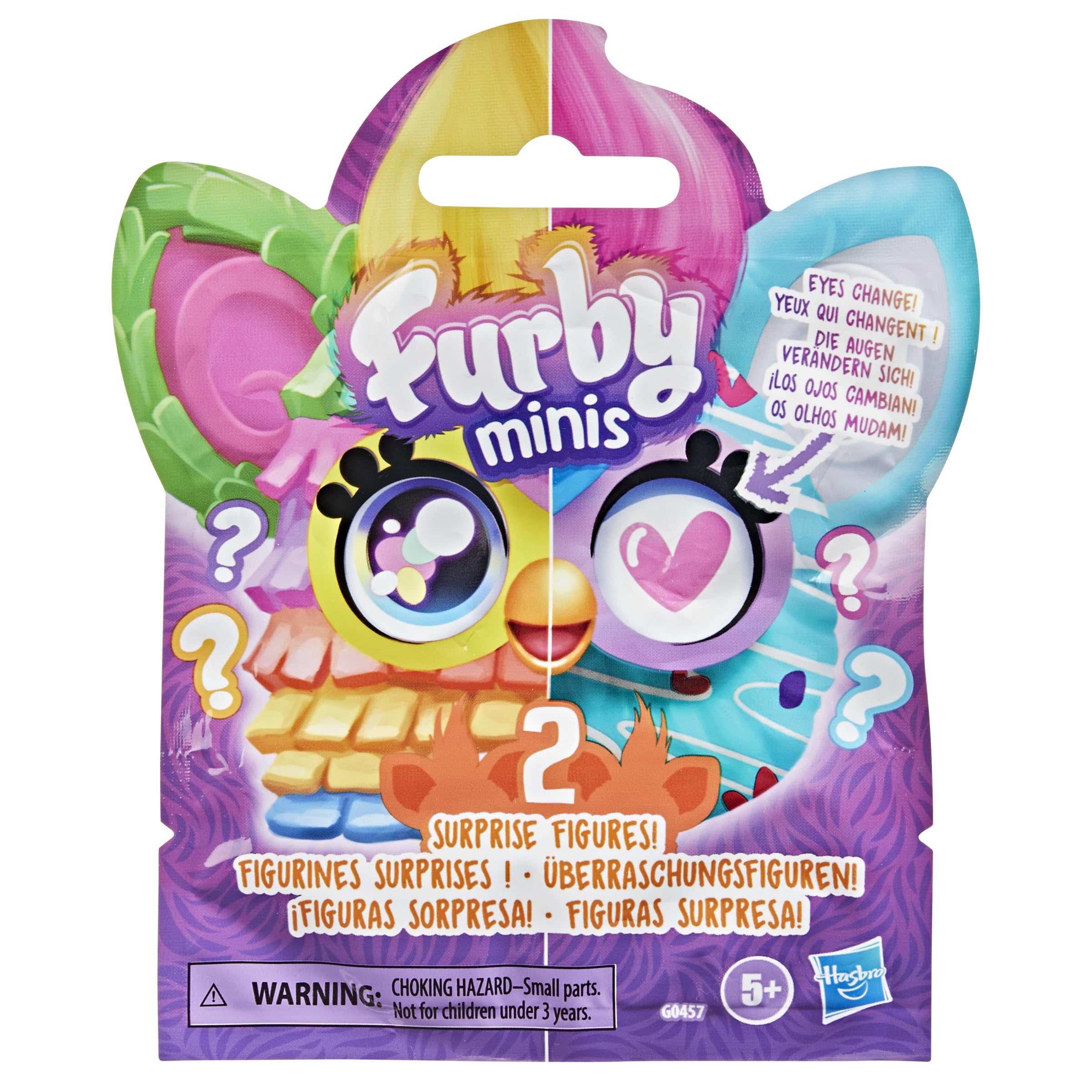 Furby Furby Minis 2 Pack Surprise Toy Figures, 2.5-cm Collectible Miniature Figures