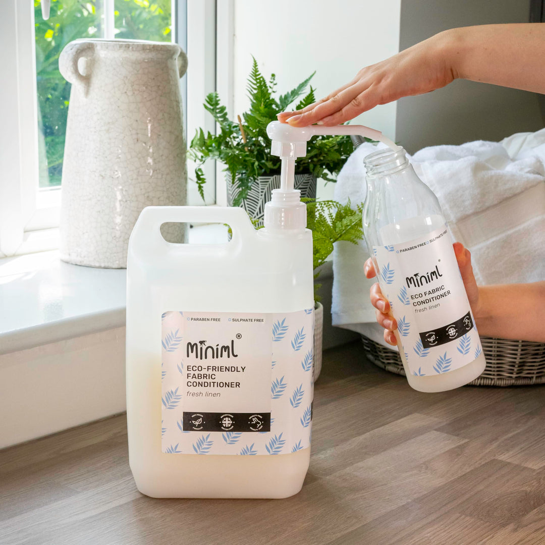 Miniml Eco Fabric Softener 1L - Fresh Linen Scented All Natural Fabric Conditioner