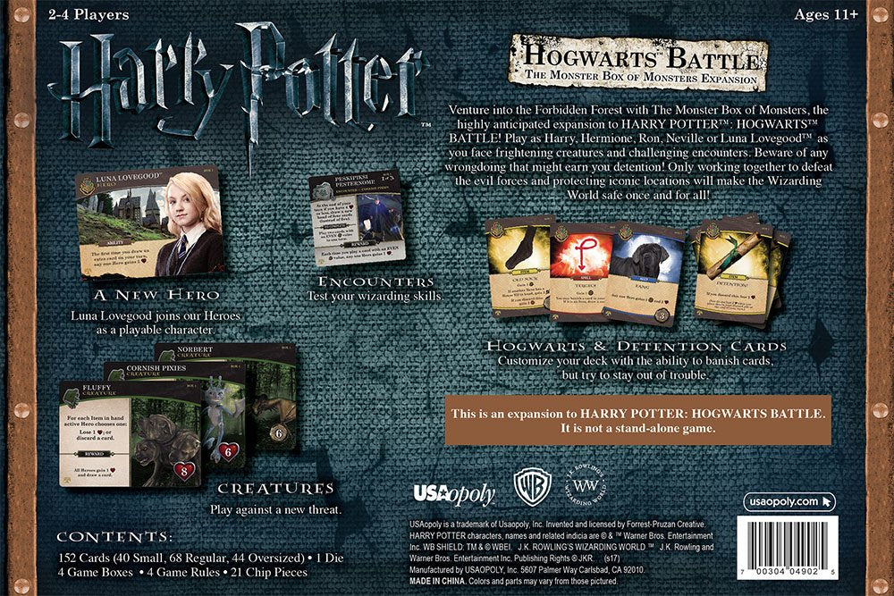 USAopoly Harry Potter: Hogwarts Battle Box of Monsters Expansion Board Game