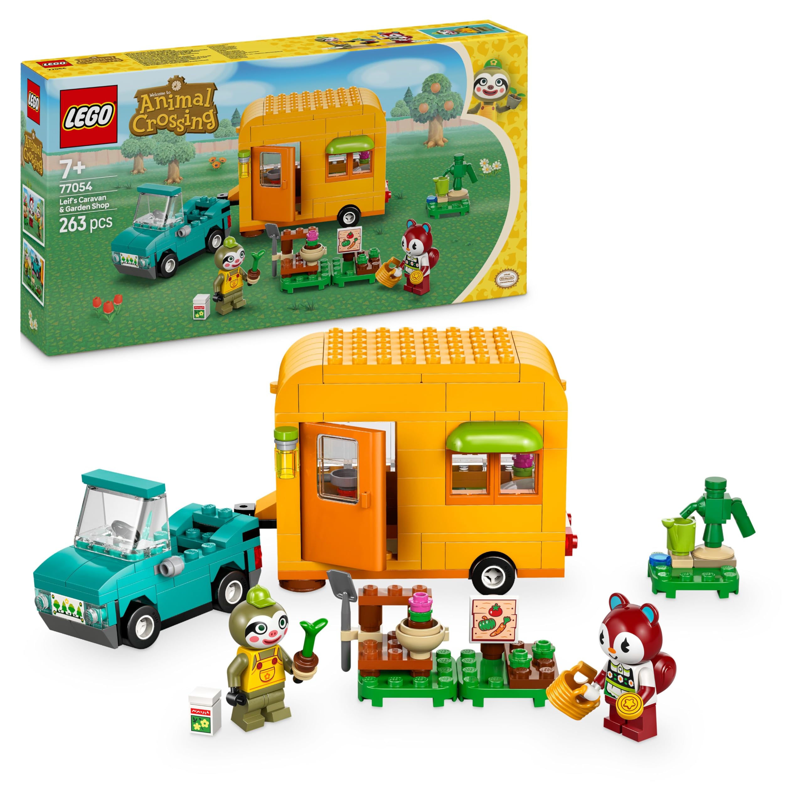 LEGO Animal Crossing Leif’s Caravan & Garden Shop - Building Set for 7+ 1