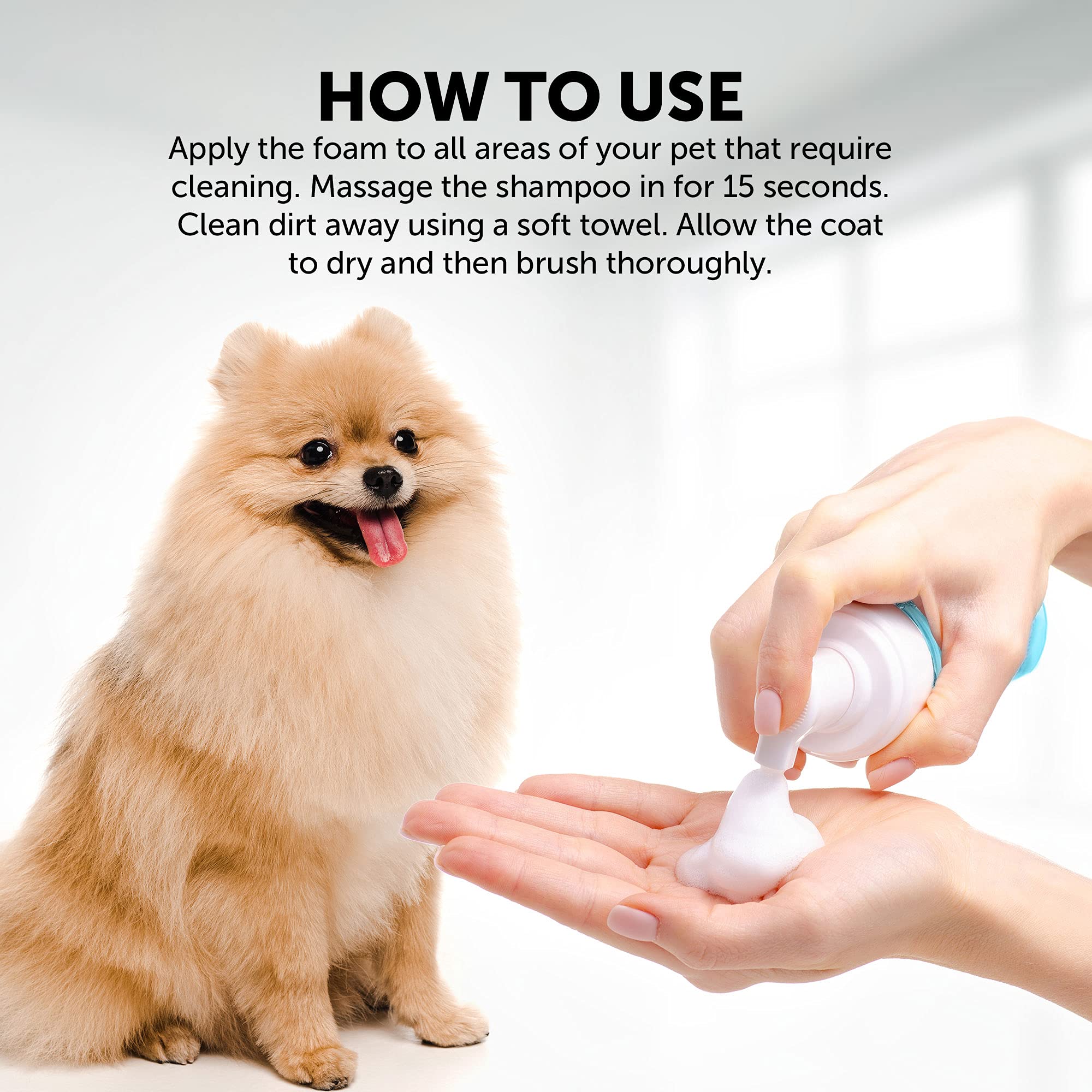 Wahl No Rinse Foam Pet Shampoo - Quick Coat Refresh with Coconut Scent | 200 ml Foam 3
