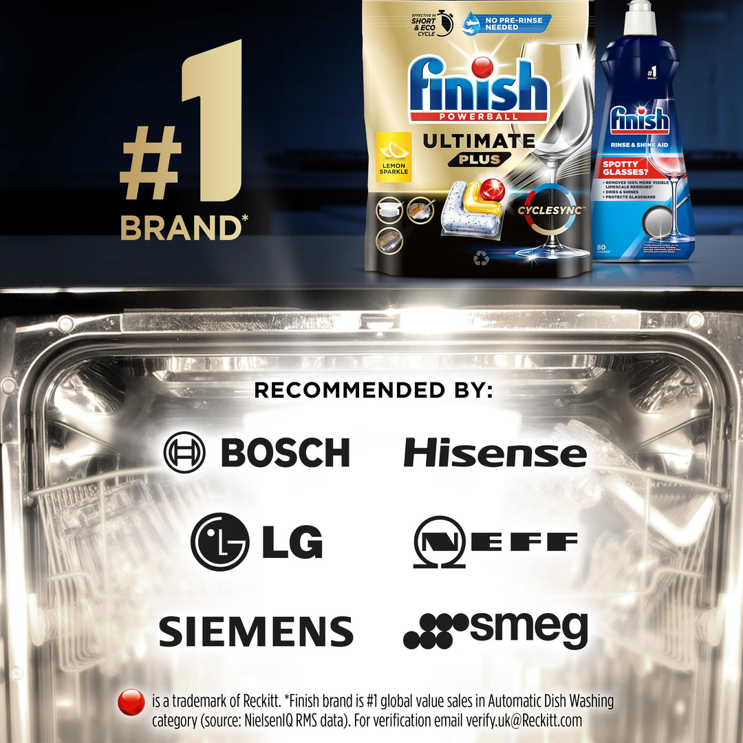 Finish Ultimate Plus Dishwasher Tablets (62 Tablets, Lemon Sparkle)
