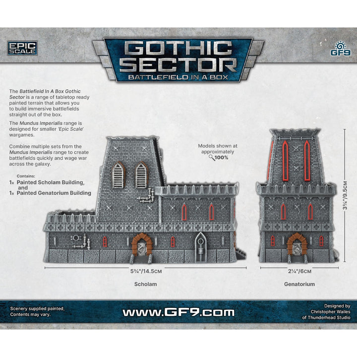 Gale Force Nine Mundus Imperialis Scholam & Genatorium Pre-Painted Terrain