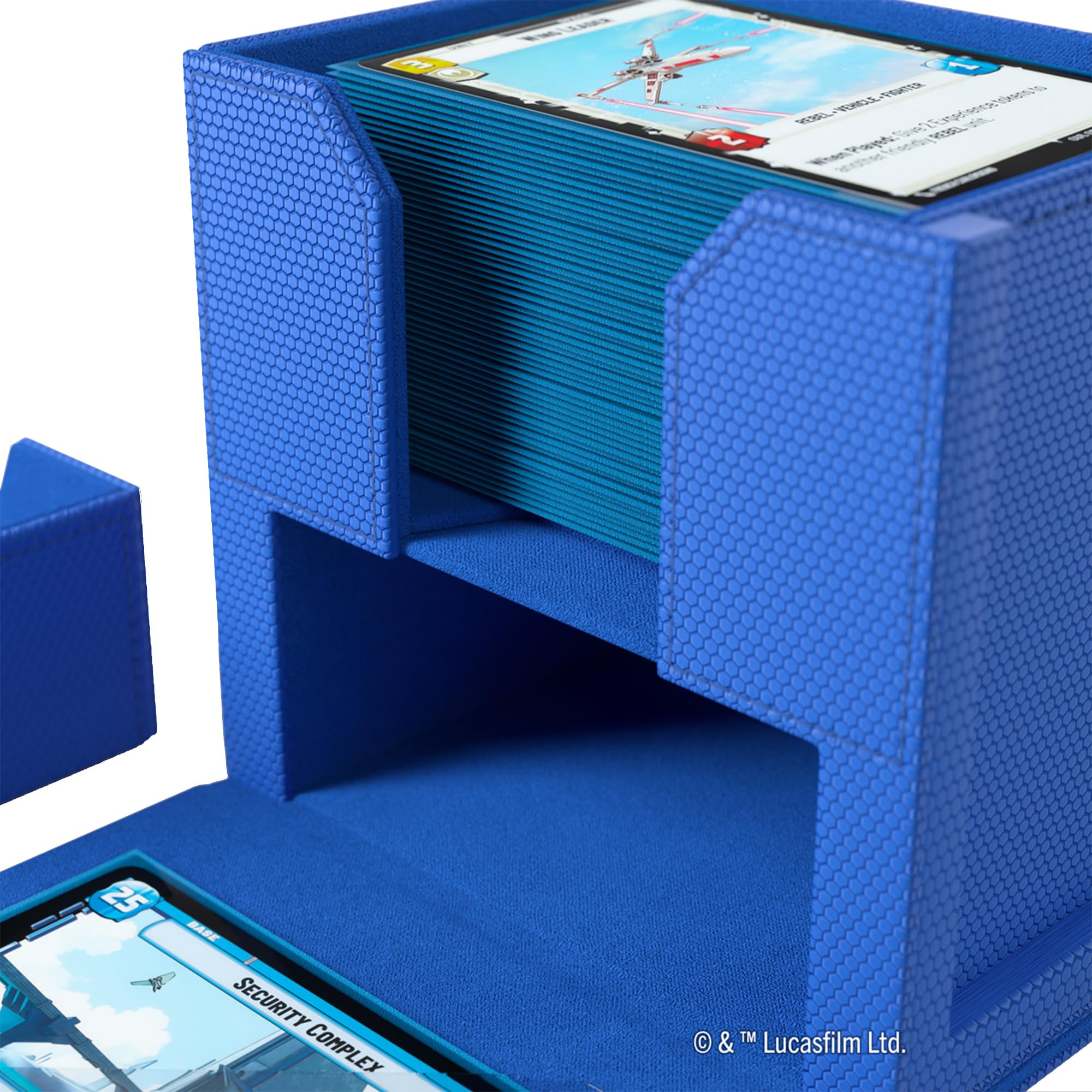 Gamegenic Star Wars Unlimited Deck Pod - Blue | Holds 60 Double-Sleeved Cards | Detachable Leader Case 6