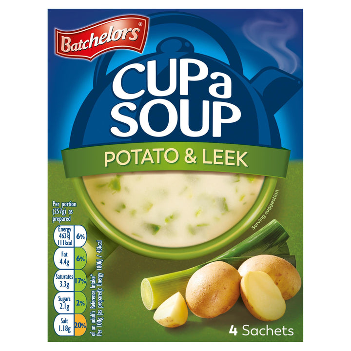 Batchelors - Cup a Soup Creamy Potato & Leek Instant Soup Sachets (4 Sachets)