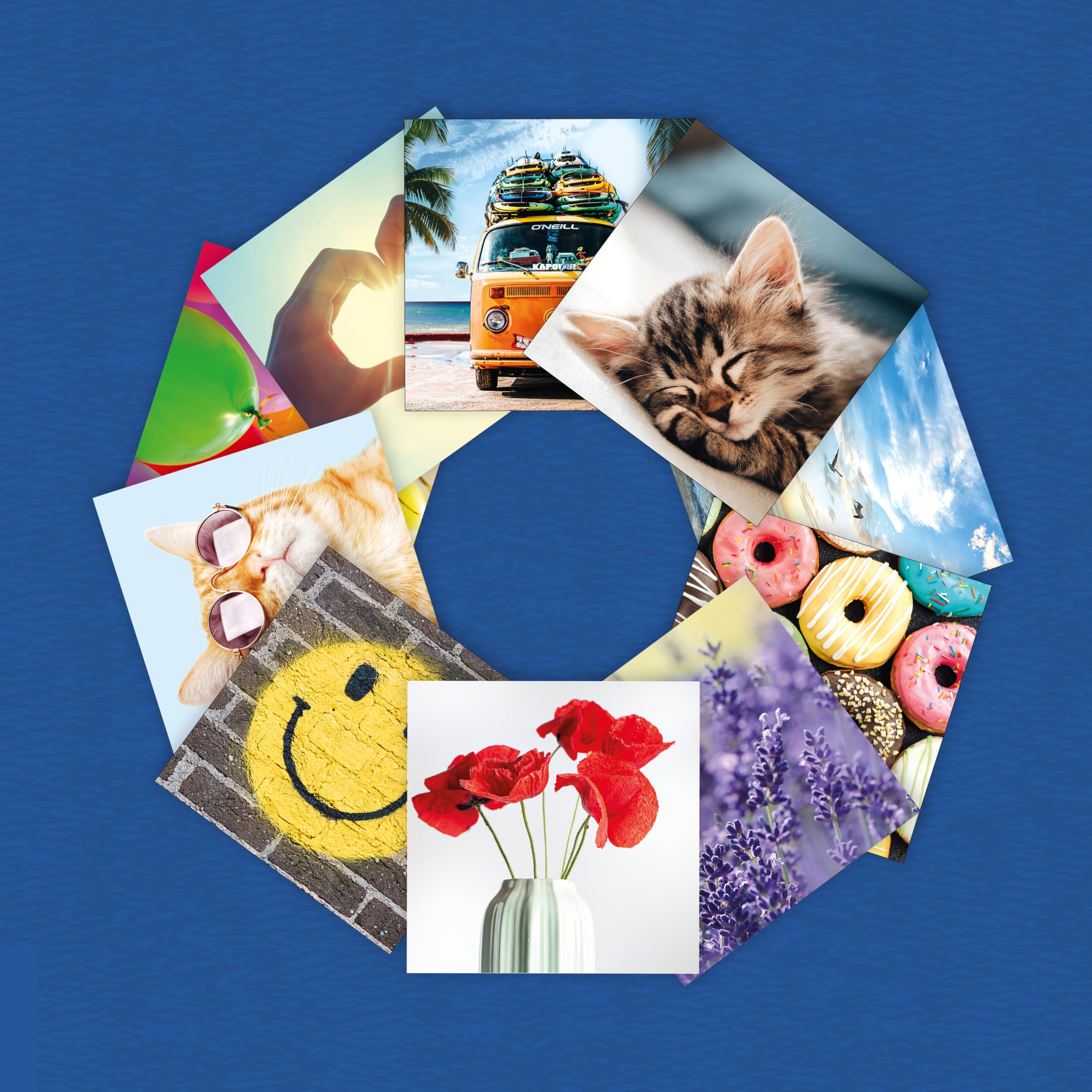 Piccadilly Greetings Assorted Blank Cards Multipack - 20 Cards, 16x16 cm, FSC Mix Approved
