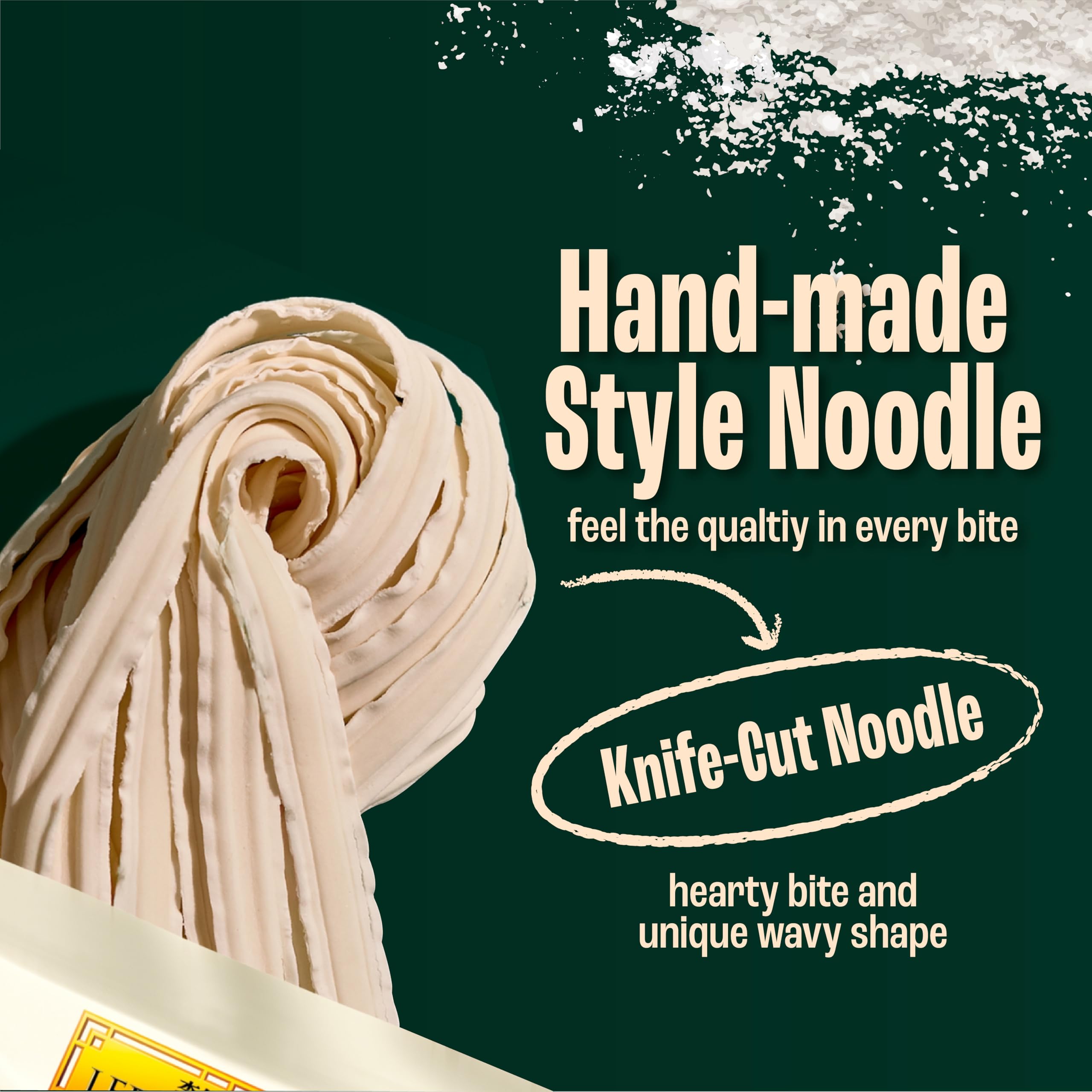 Lee Kum Kee Knife-Cut Noodles - Hearty Chewy Bite | Ready in 5 Mins | 360g Pack 3