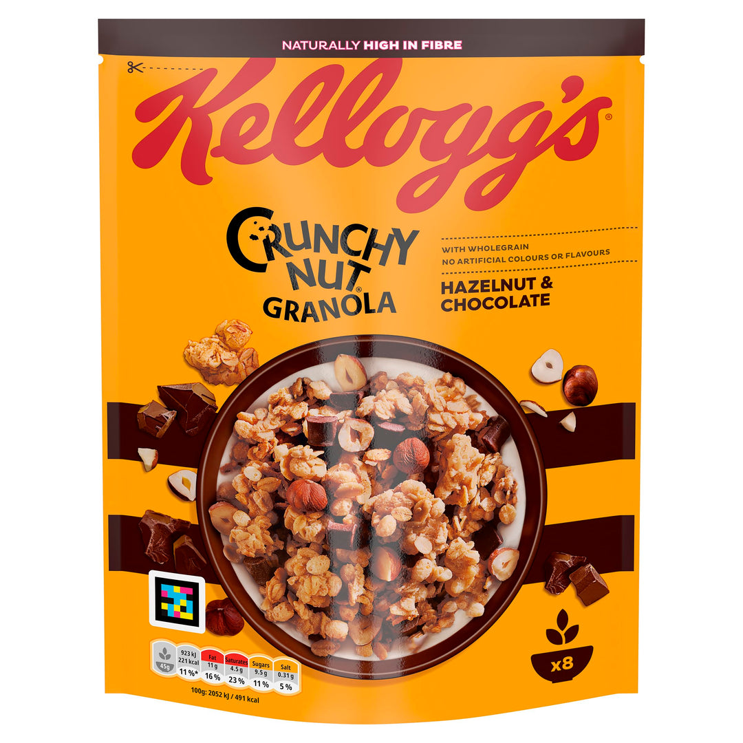 Kellogg's Crunchy Nut Hazelnut & Chocolate Granola Bag 380g