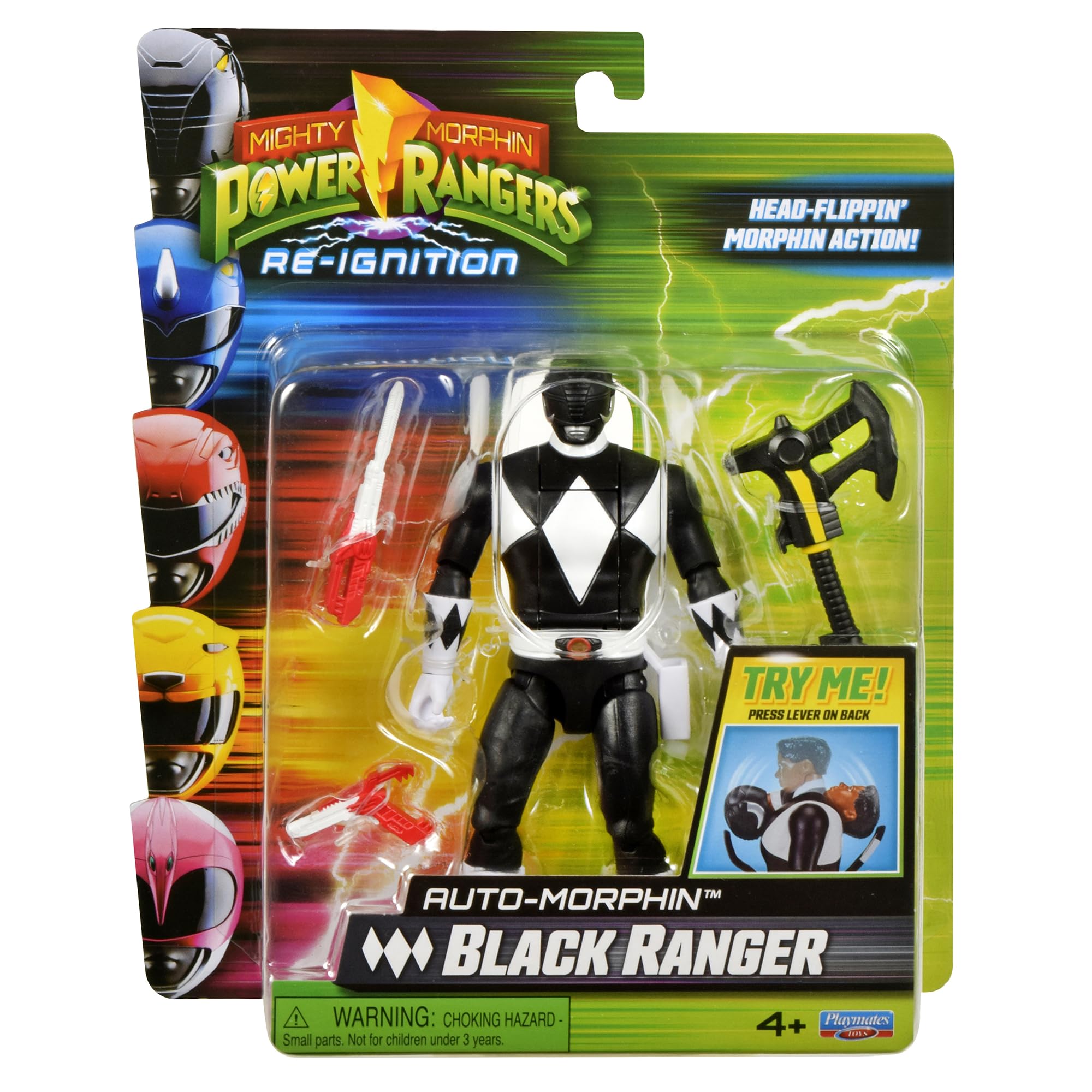Power Rangers Mighty Morphin Auto-Morphin Black Ranger Action Figure - 4+ Years 1