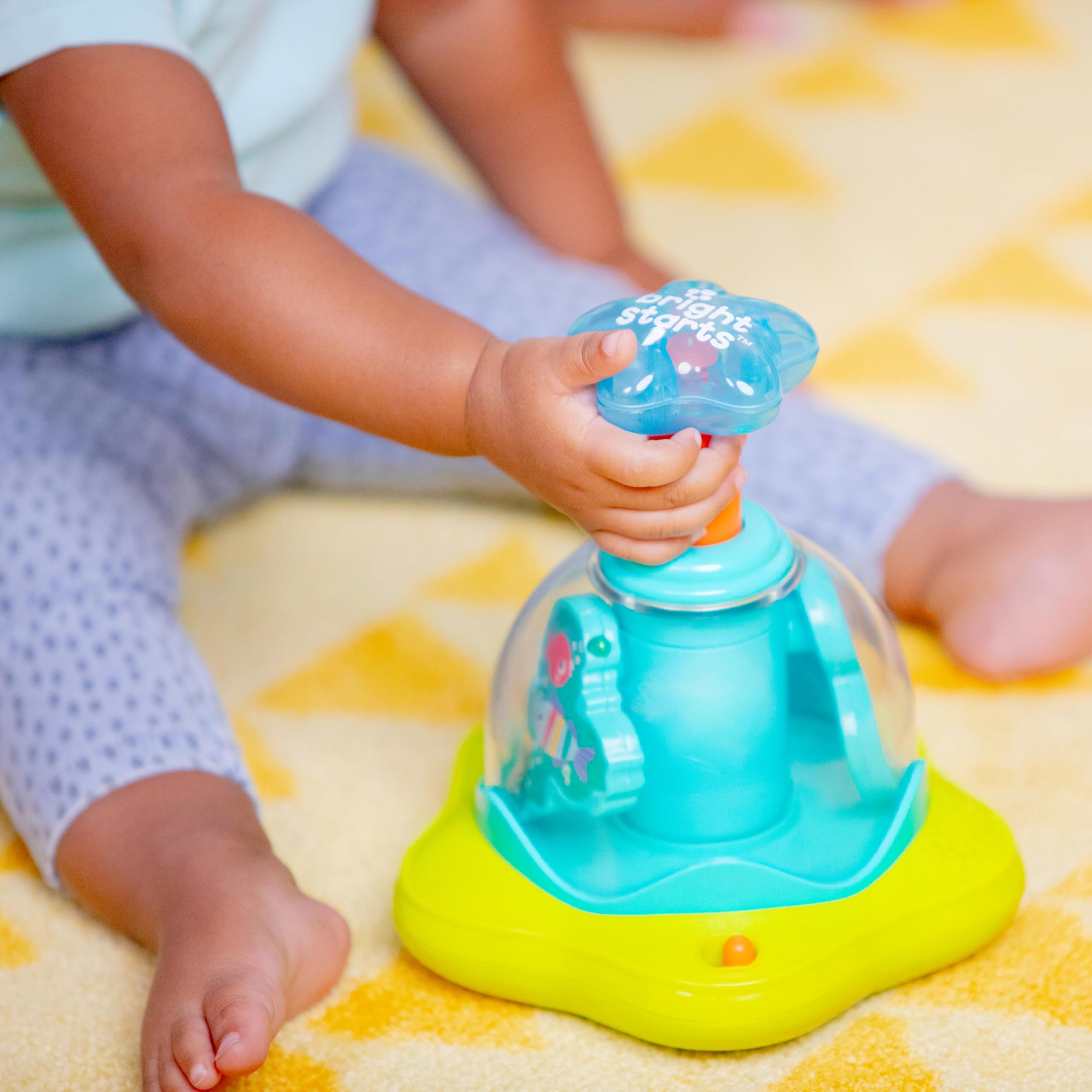 Bright Starts Press & Glow Spinner - Light-Up Musical Activity Toy for 6+ Months 8
