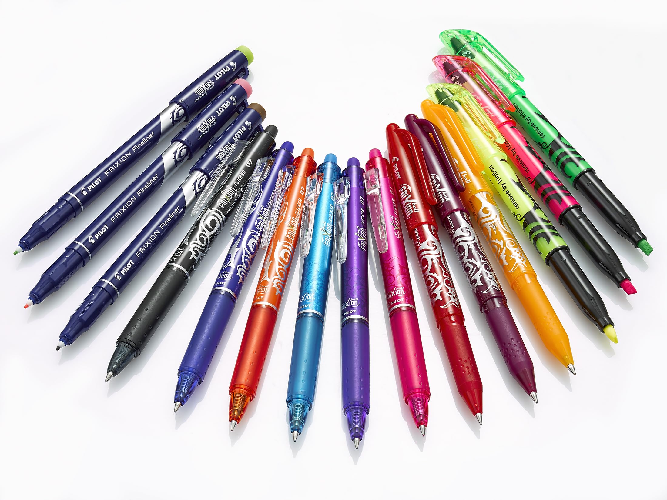 PILOT Flow Pack FriXion Ball Clicker 07 X1 Black - Set of 3 Black Gel Ink Rollerball Refills 9