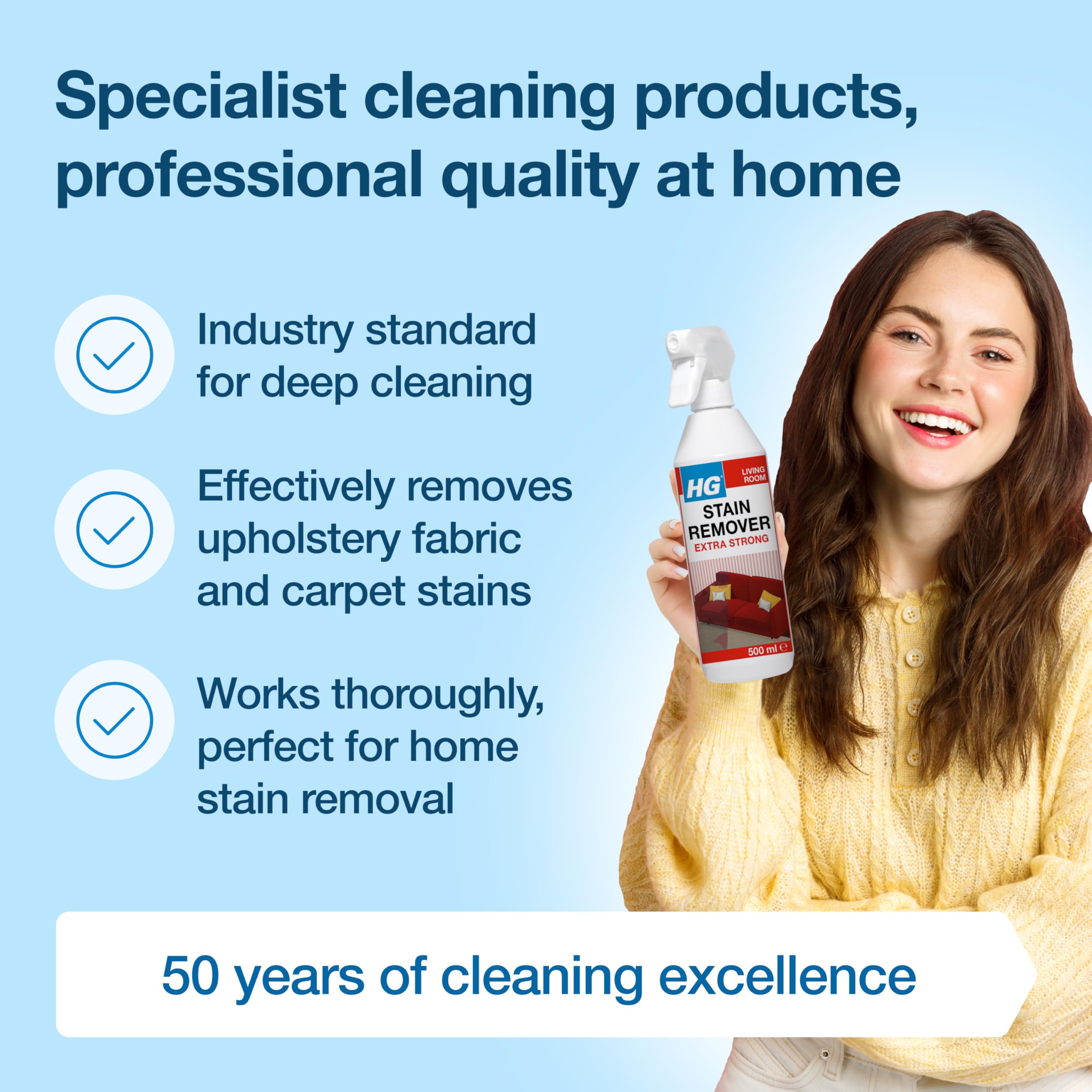 HG Stain Remover Extra Strong - Carpet & Upholstery Cleaner with Oxygen | 500ml 5