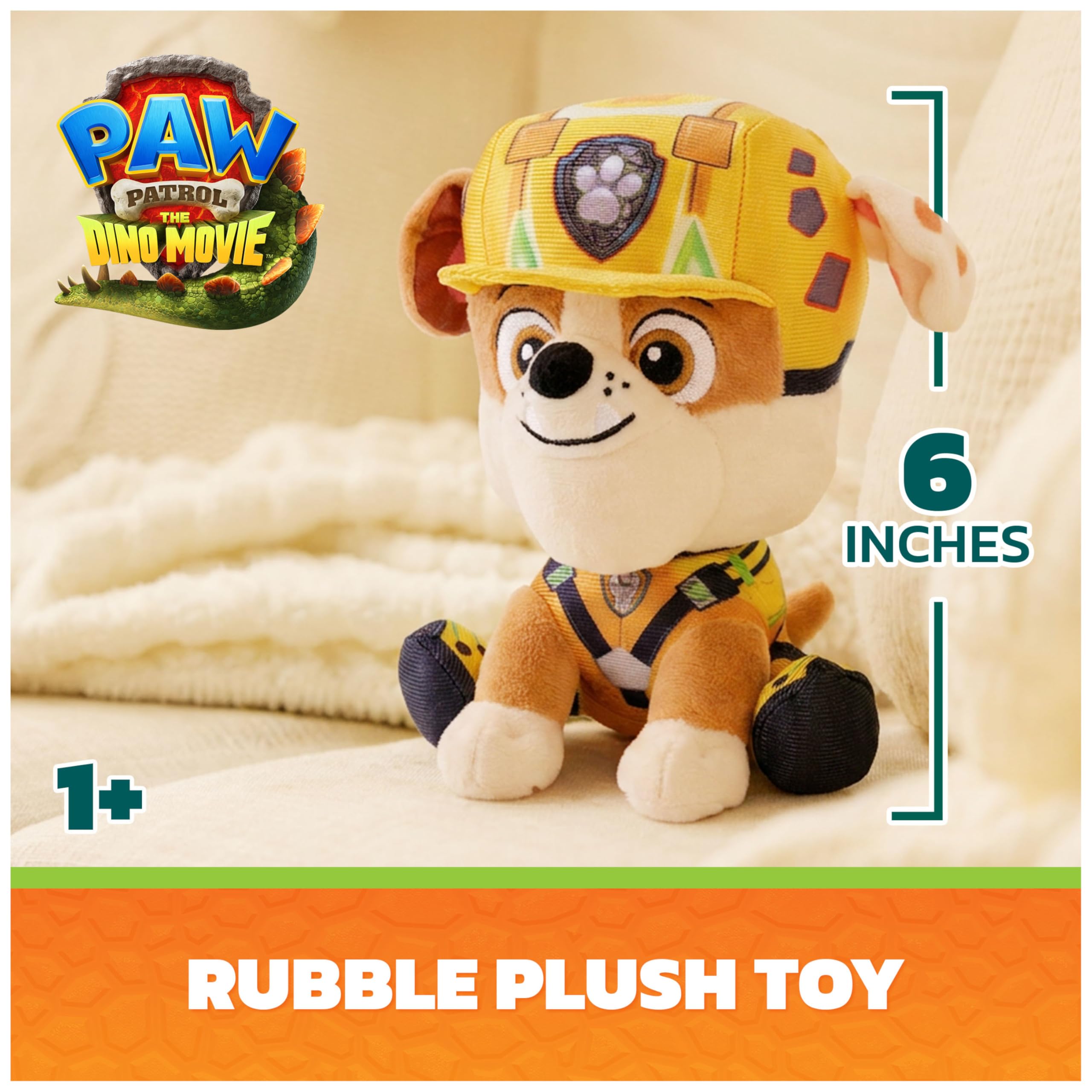 Paw Patrol Rubble Action Figure - Multicolor Plastic Toy | Ages 12-84 Months 3