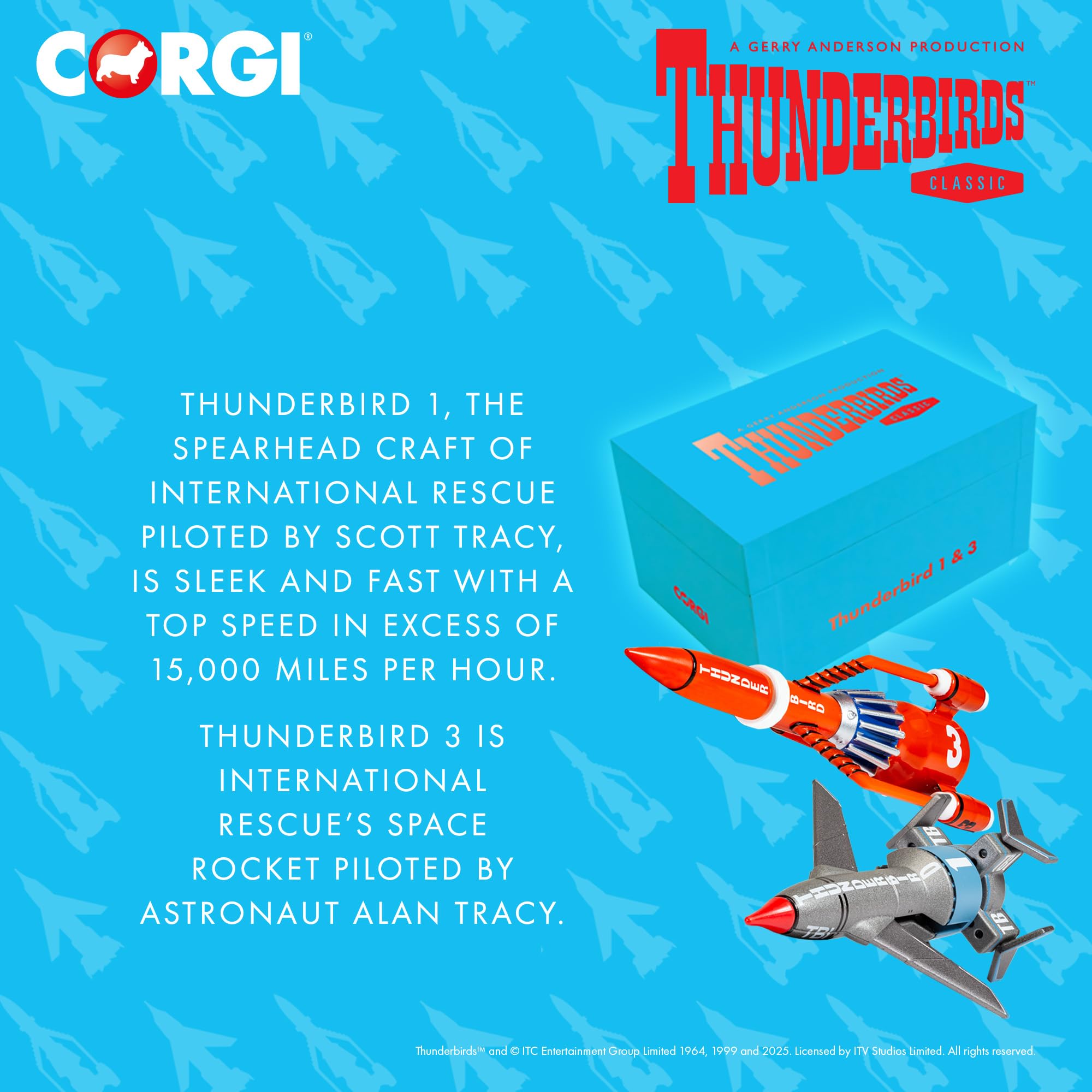 Corgi Diecast Model Cars - CC00902 Thunderbirds F.A.B. Collection Thunderbird 1 & 3 4