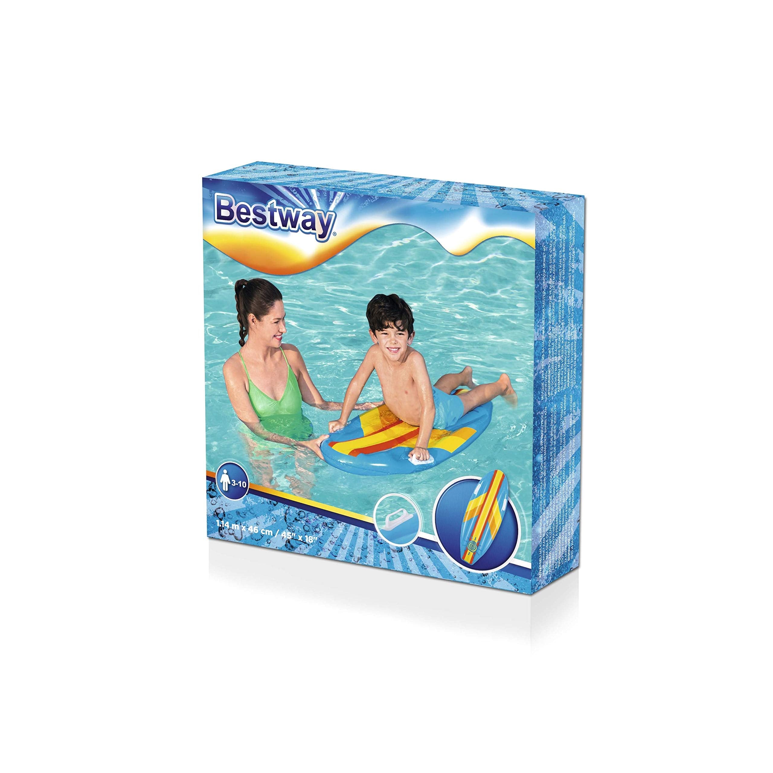 Bestway Sunny Surf Rider Inflatable Pool Float for Kids | 112cm x 40cm | Assorted Colours 4