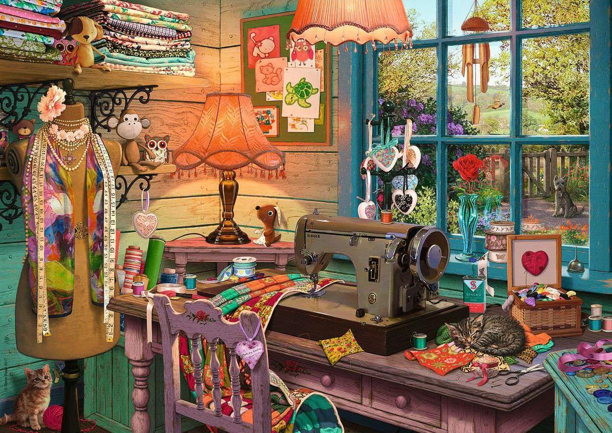 Ravensburger My Haven No. 4 The Sewing Shed 1000 Piece Jigsaw Puzzle 2