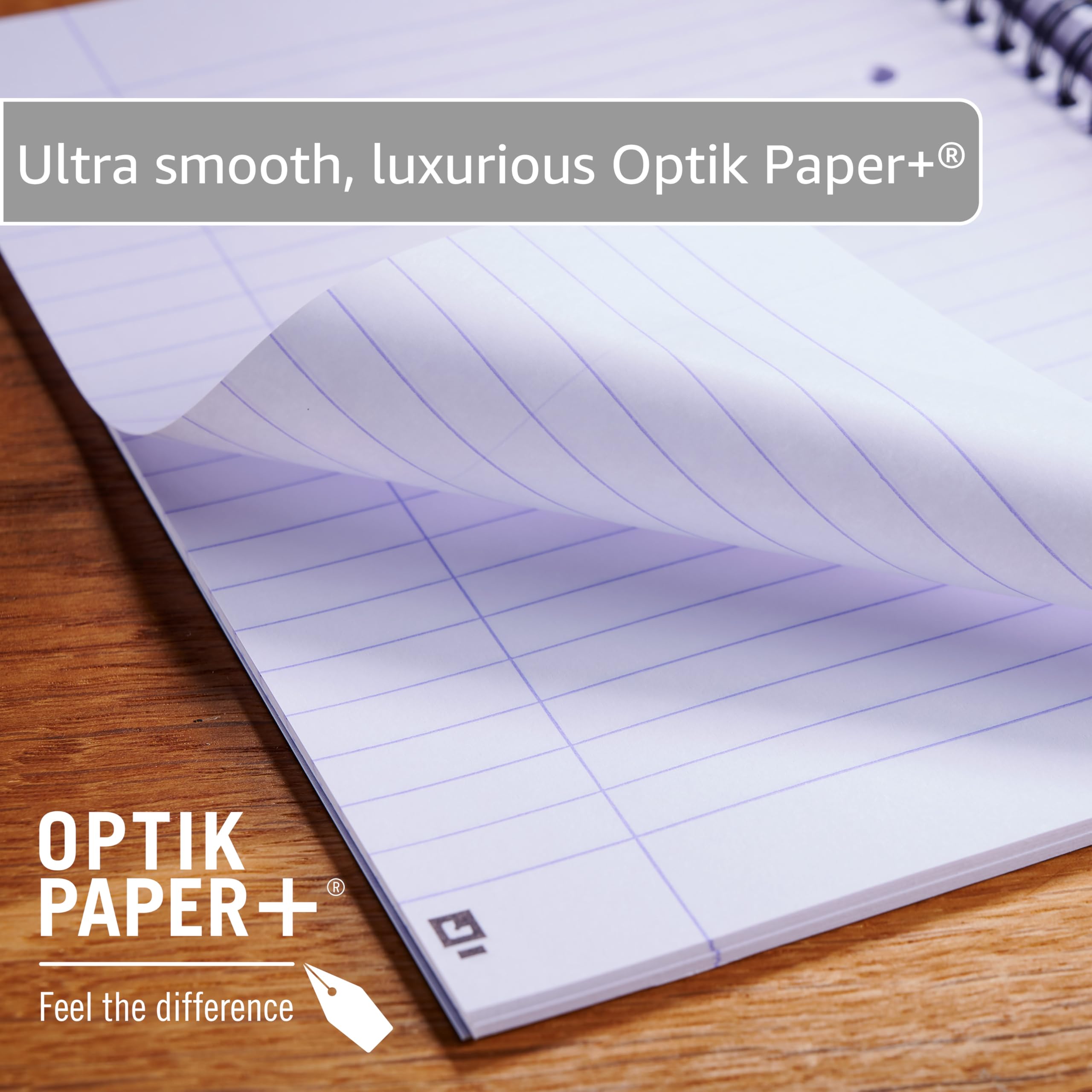 Oxford Campus A4 Project Notebook with Dividers - 200 Pages, 8mm Lined, Optik Paper+, Red 2