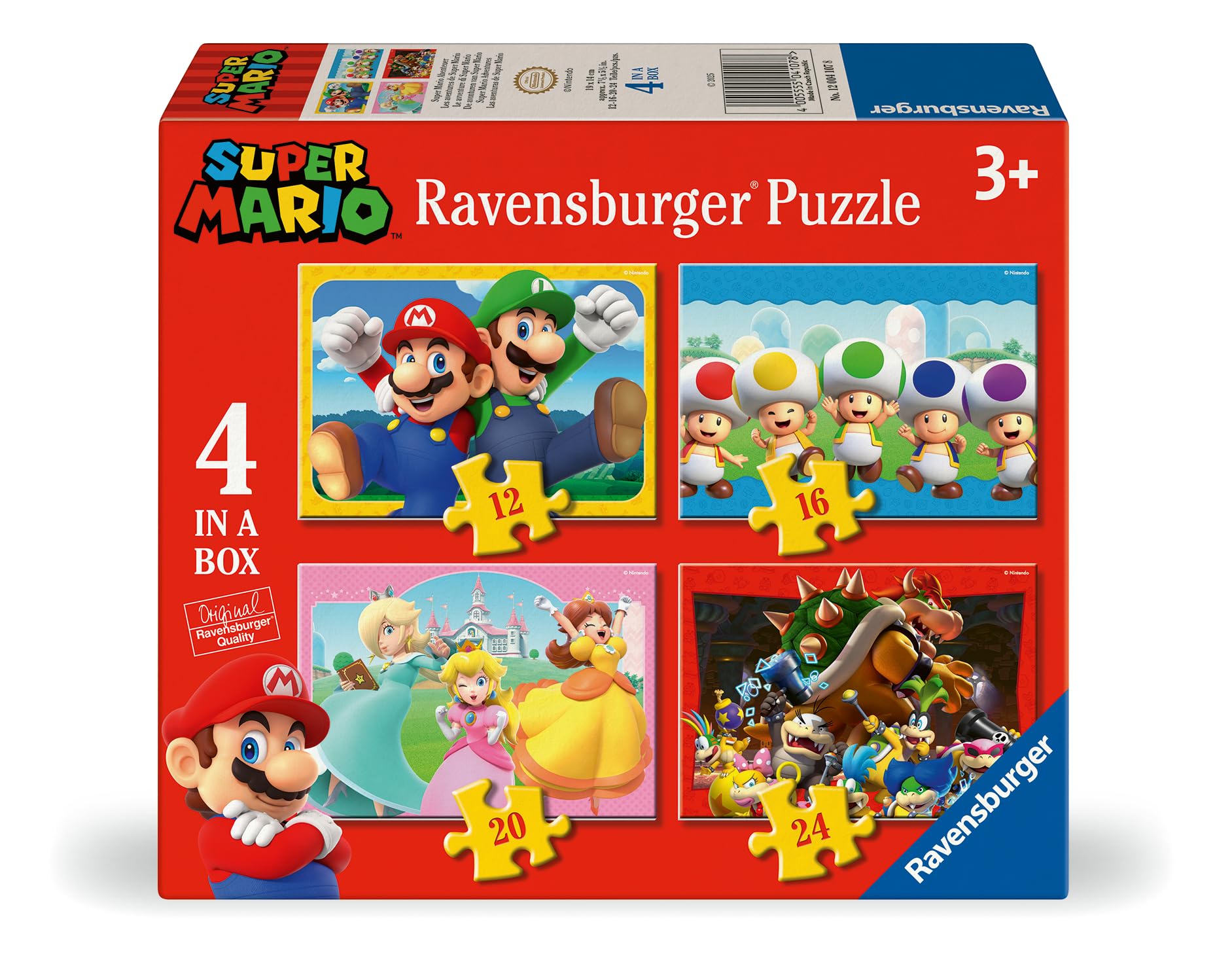 Ravensburger Super Mario 4-in-1 Jigsaw Puzzle Set - 72-Piece Kids Puzzles for Ages 3+ 1